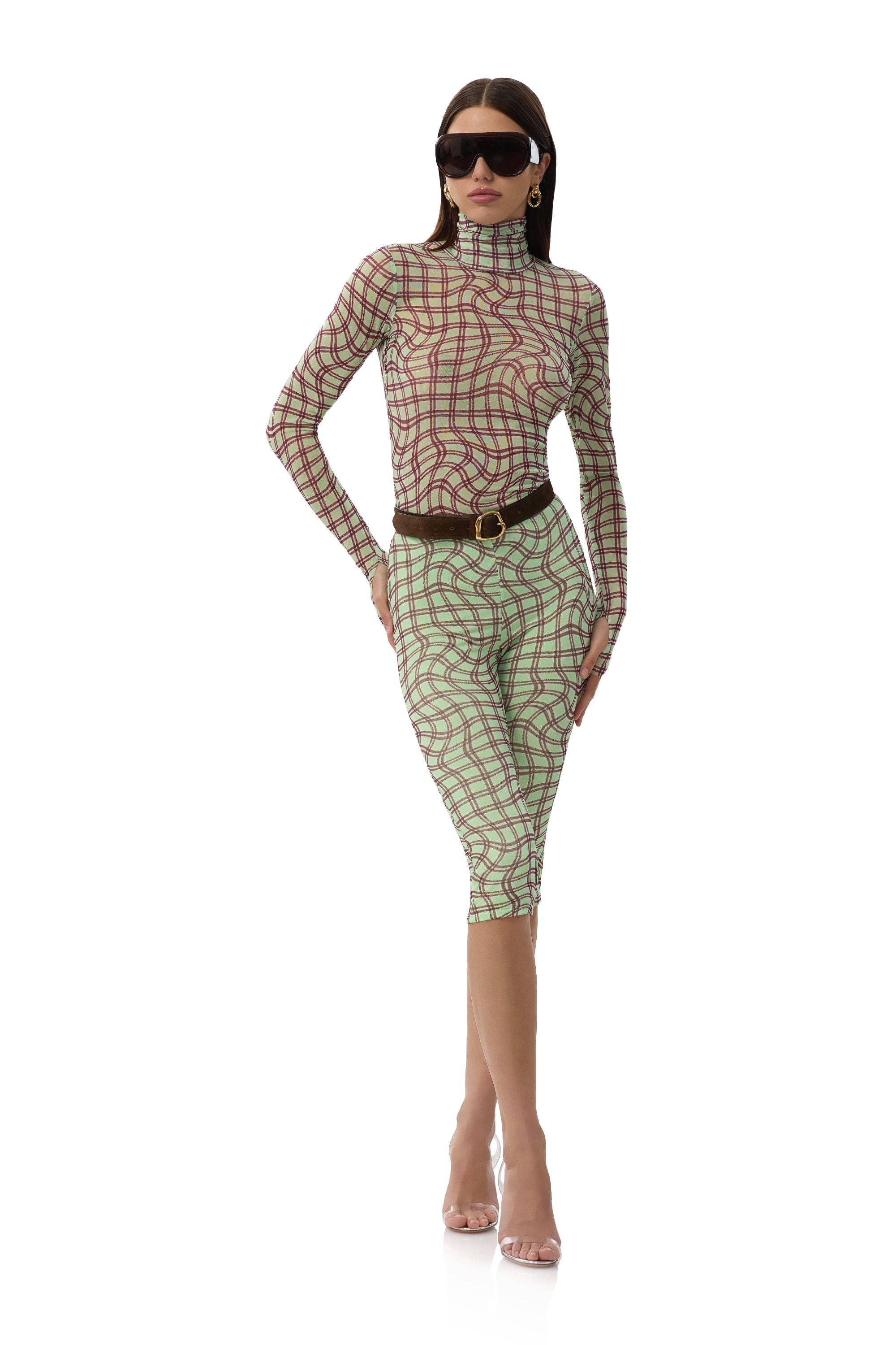 Zadie Top - Mint Plaid