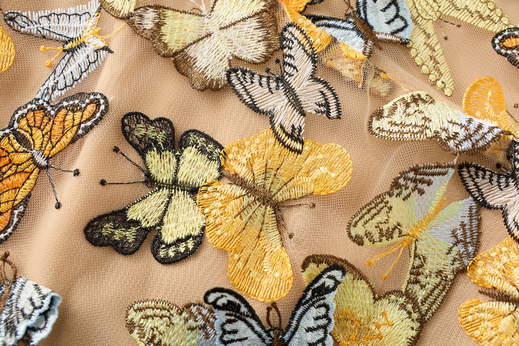 PS12 3D Butterfly Embroidered Strapless Maxi Dress