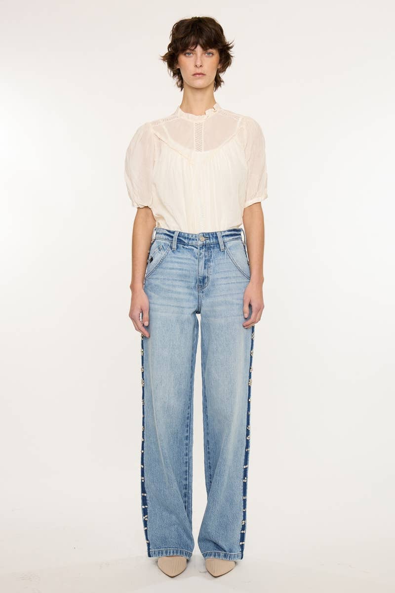 Low Slung Baggy Wide Jeans