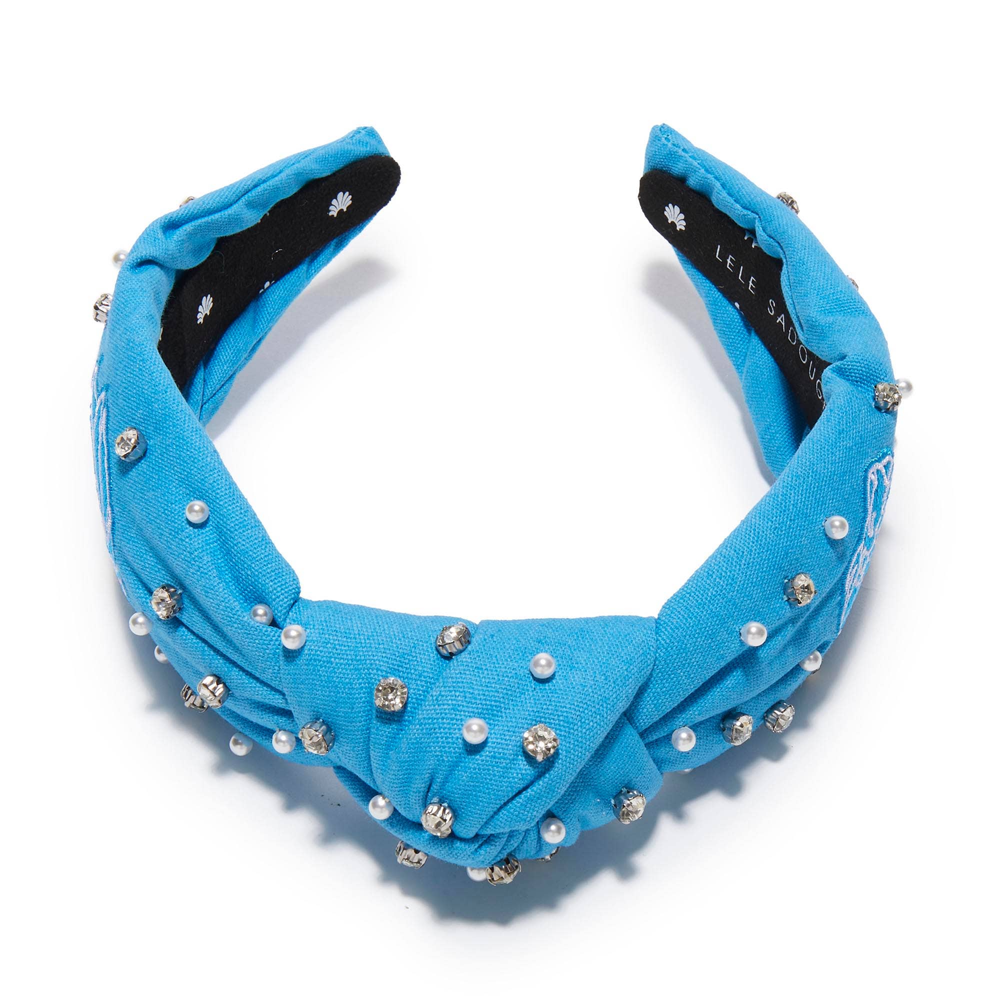 ADELPHEAN BLUE ALPHA DELTA PI KNOTTED HEADBAND