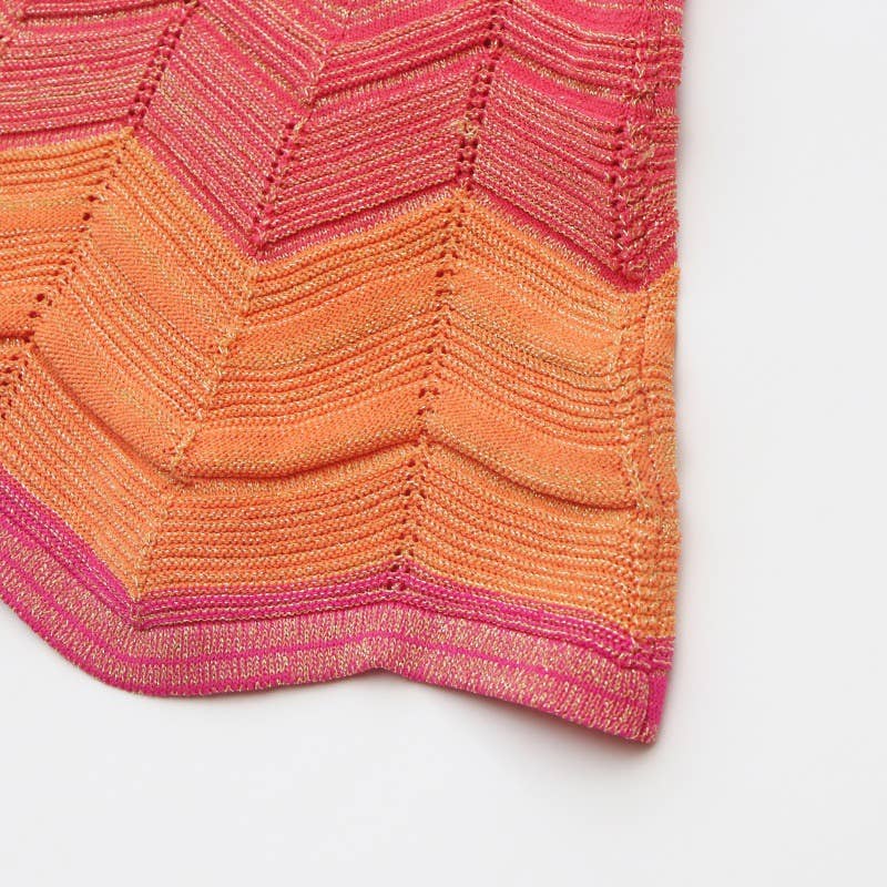 Wave Stripe Sleeveless Knit Mermaid Dress