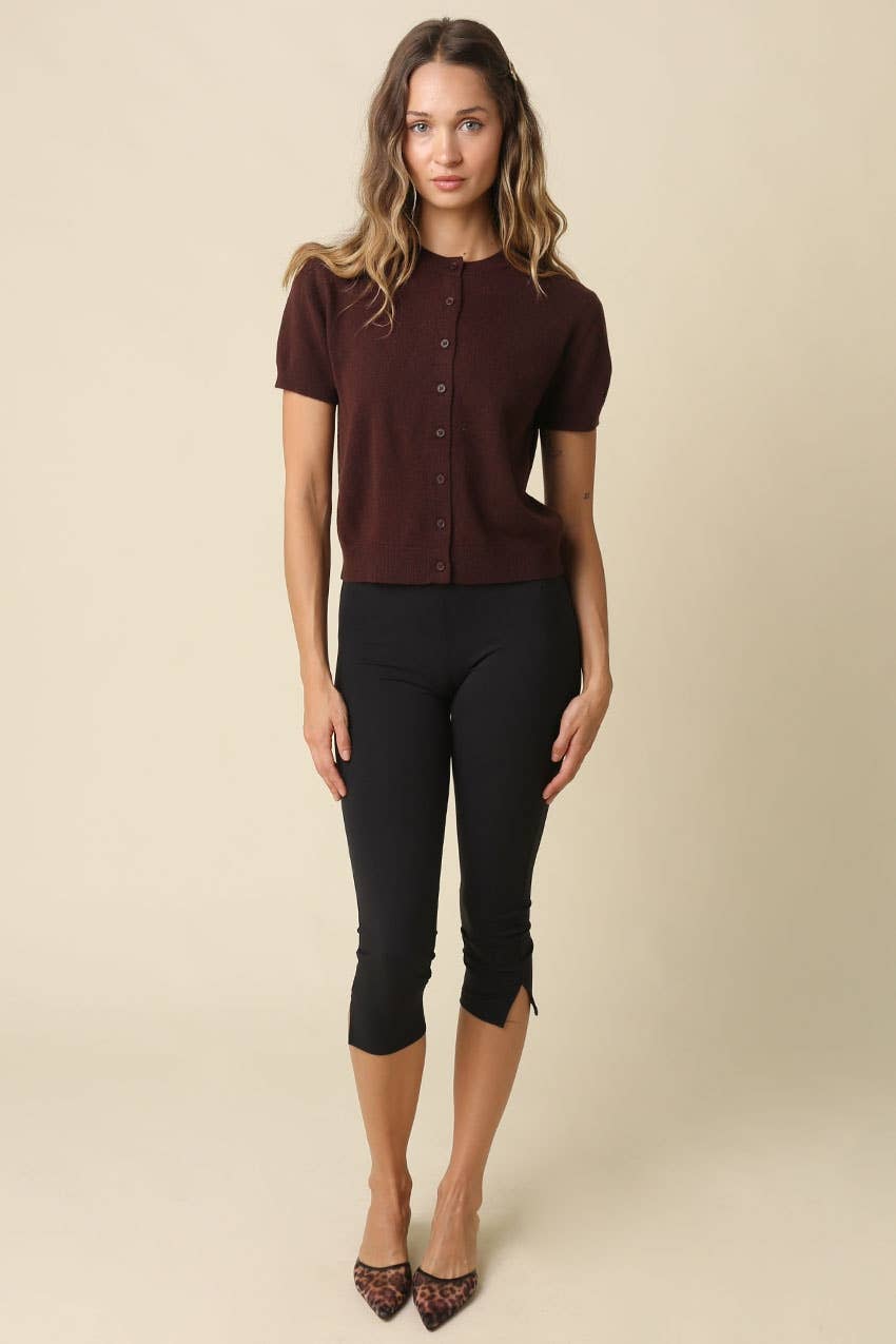 Maddie Short Sleeve Knit Cardigan