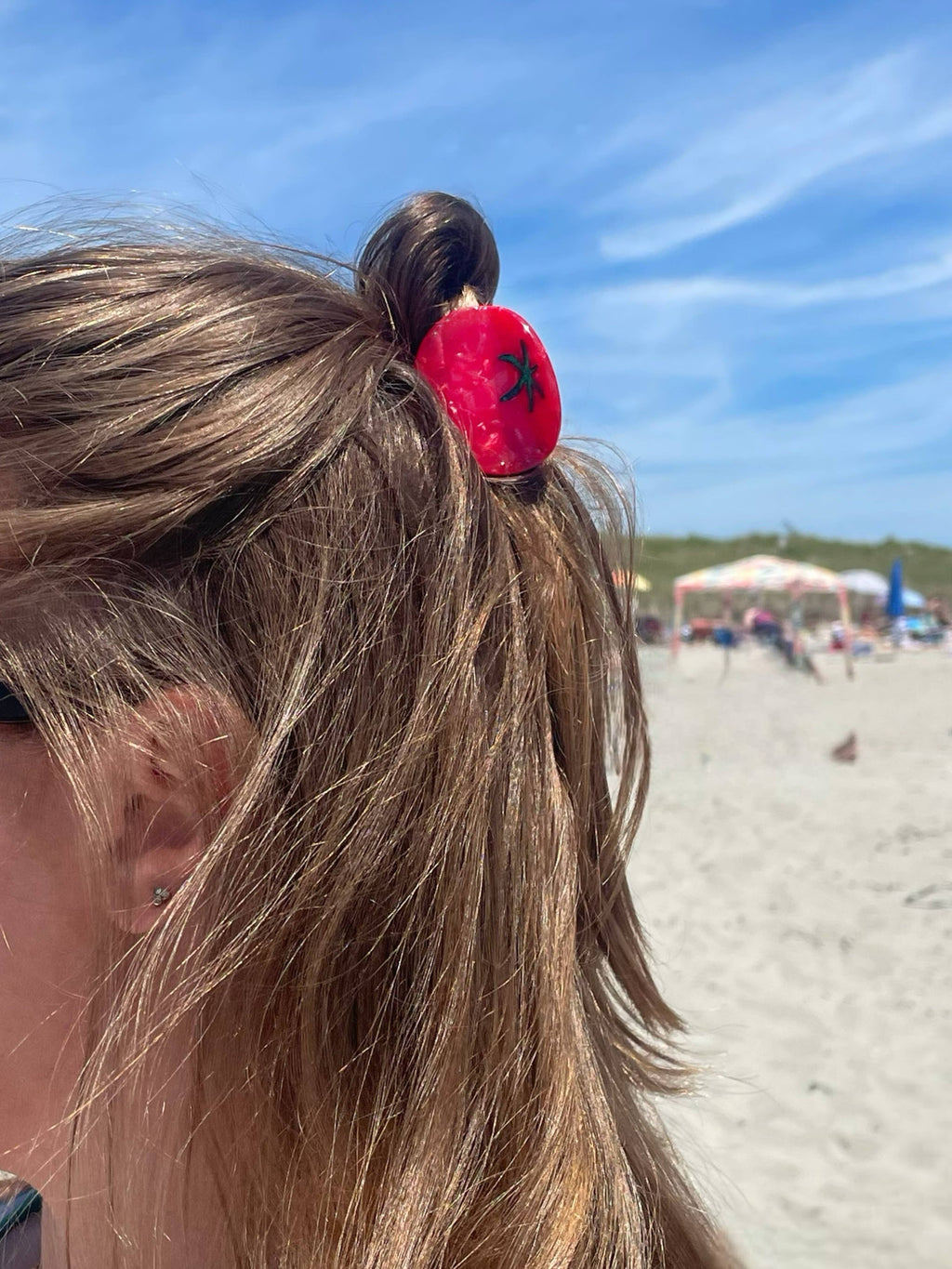 Tomato Claw Clip // Cellulose Acetate 