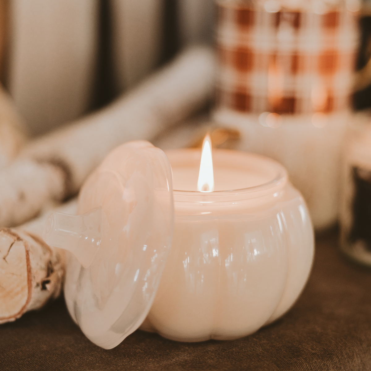 *NEW* Warm and Cozy Soy Candle - 20oz Pumpkin Jar - Decor