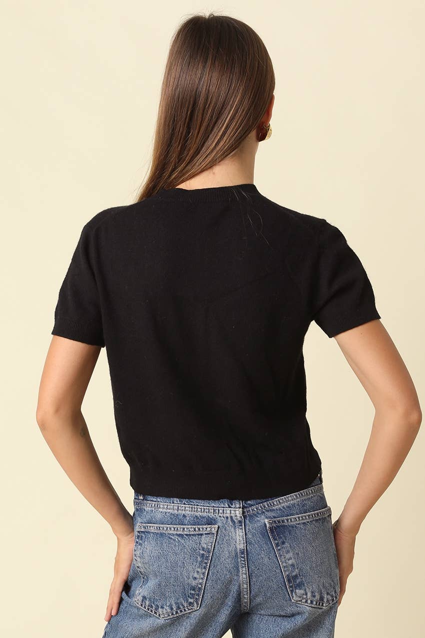 Maddie Short Sleeve Knit Cardigan
