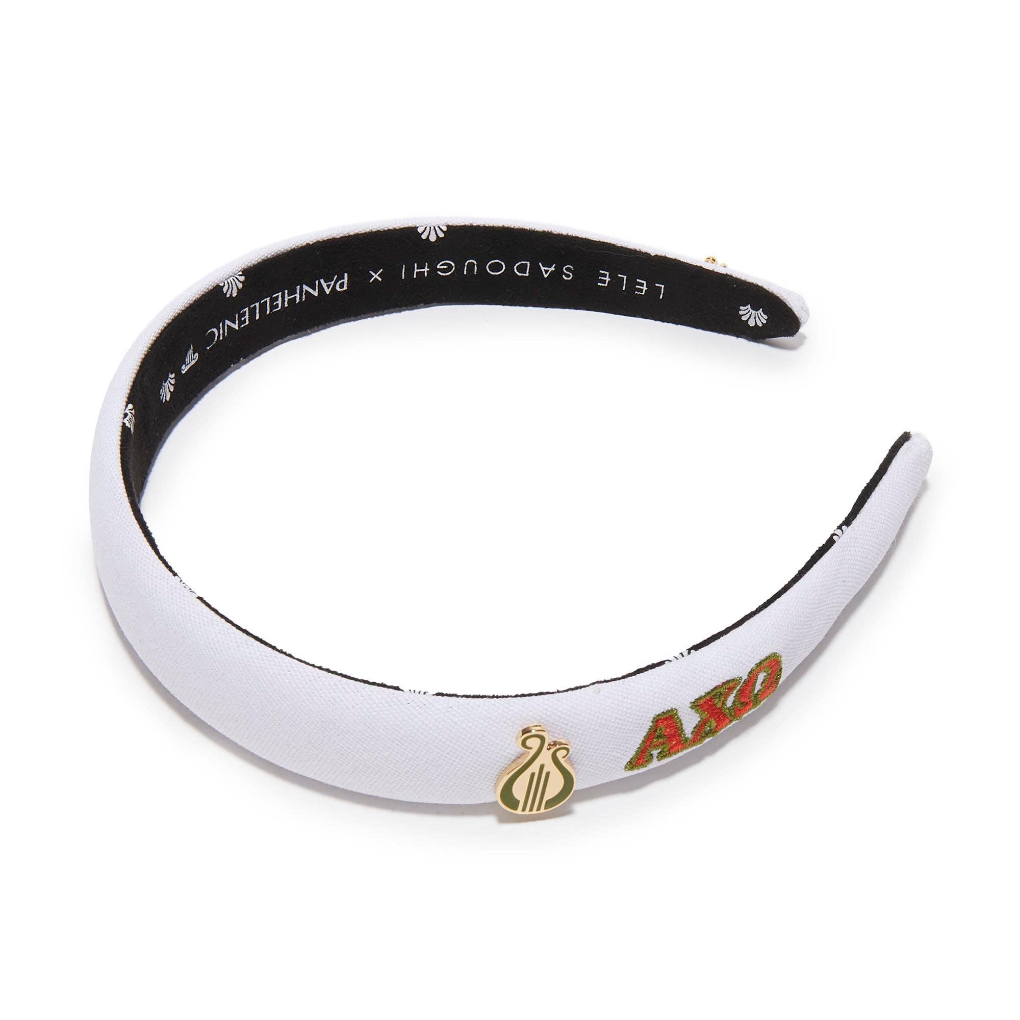 IVORY ALPHA CHI OMEGA CHARLOTTE HEADBAND