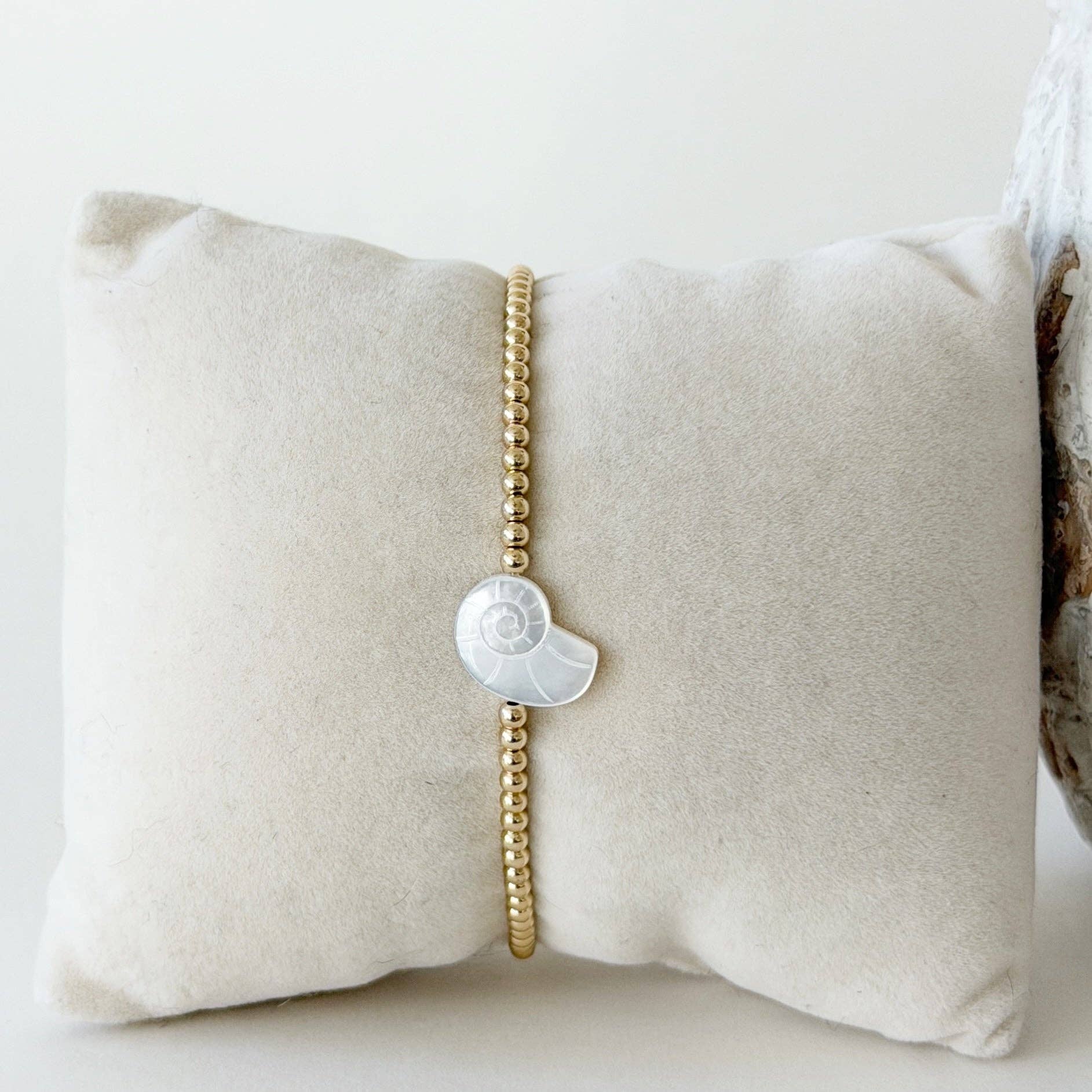 Shell Gold Bead Bracelets