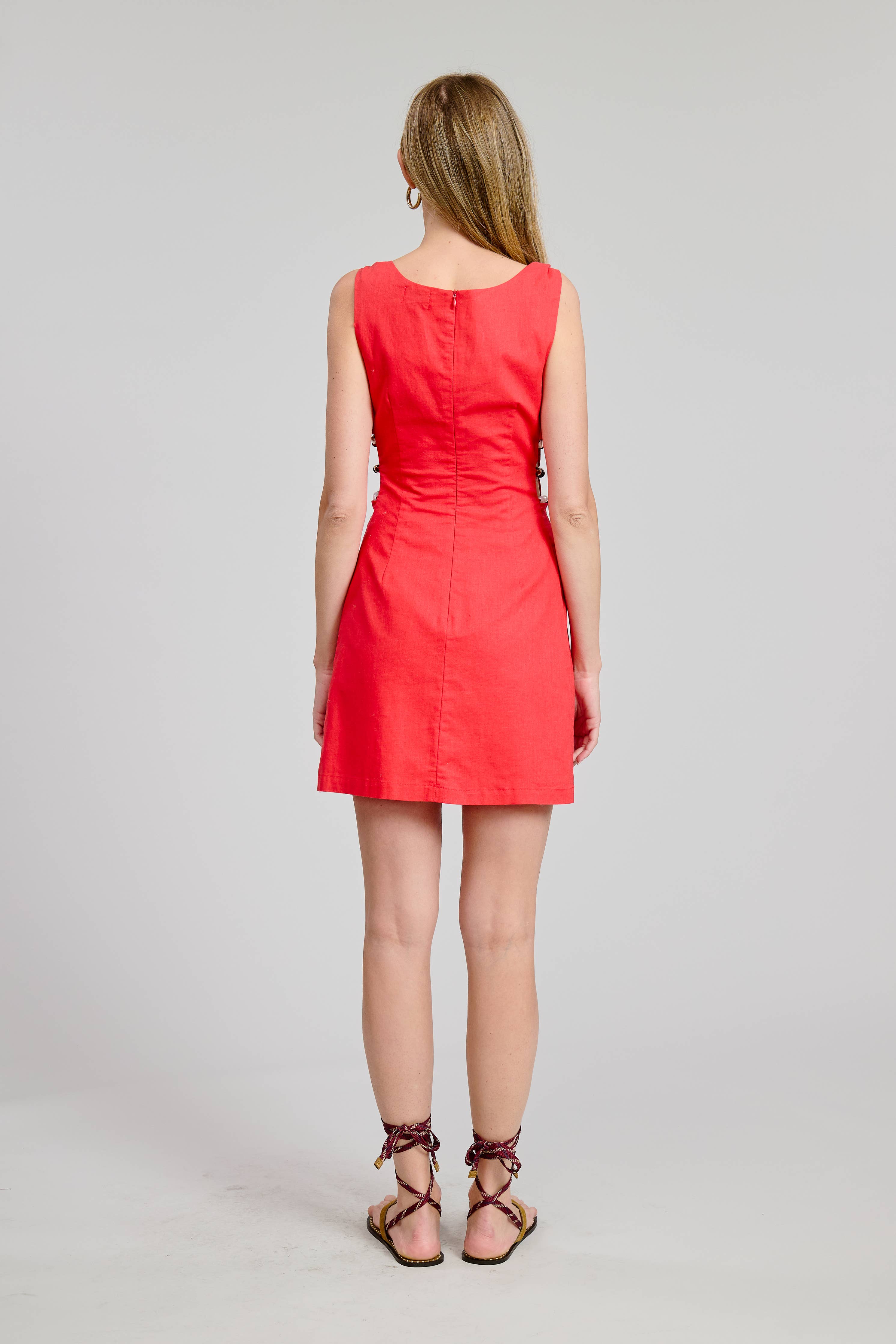 Astoria Mini Summer Woven Dress with Beads