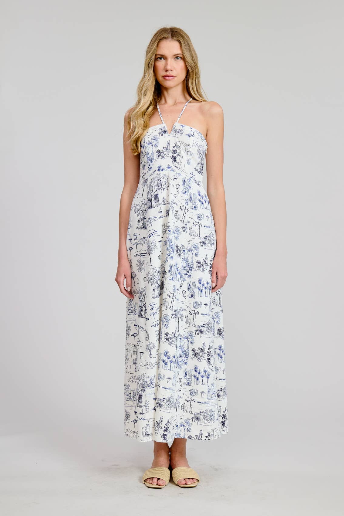 Amalfi Printed Midi Summer Dress