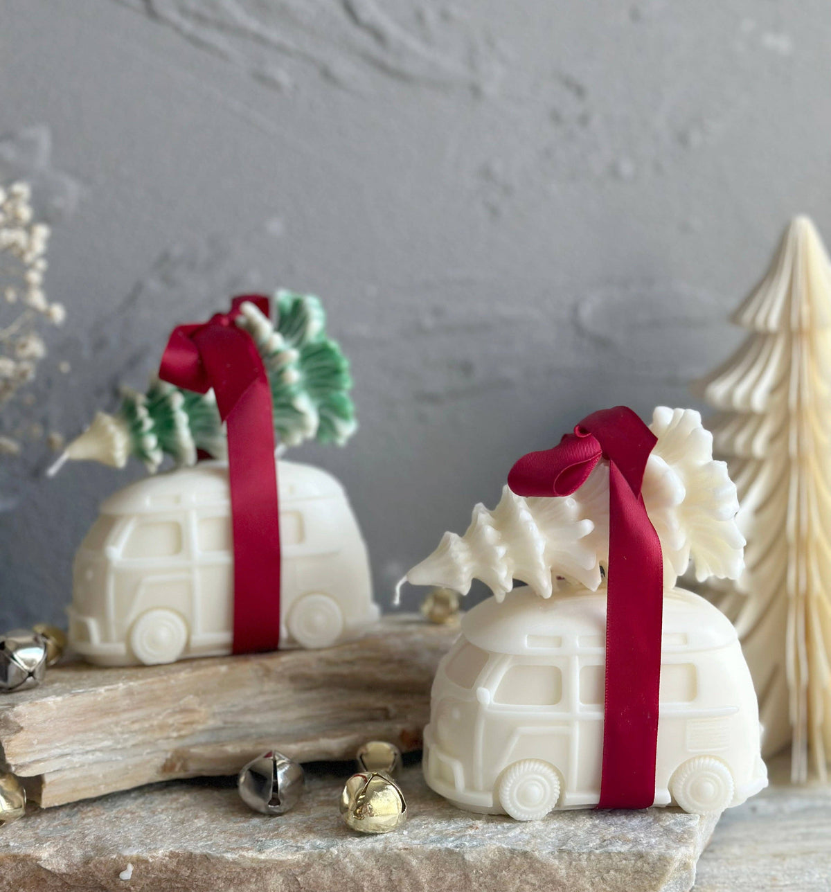 Christmas Tree + Hippie Bus Candle Sets