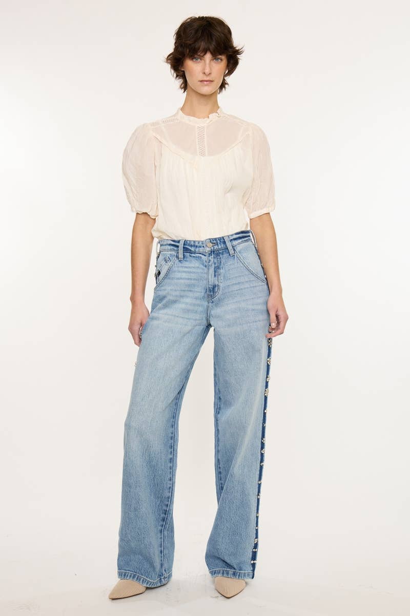 Low Slung Baggy Wide Jeans