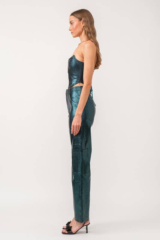 Gaia Teal Corset Top