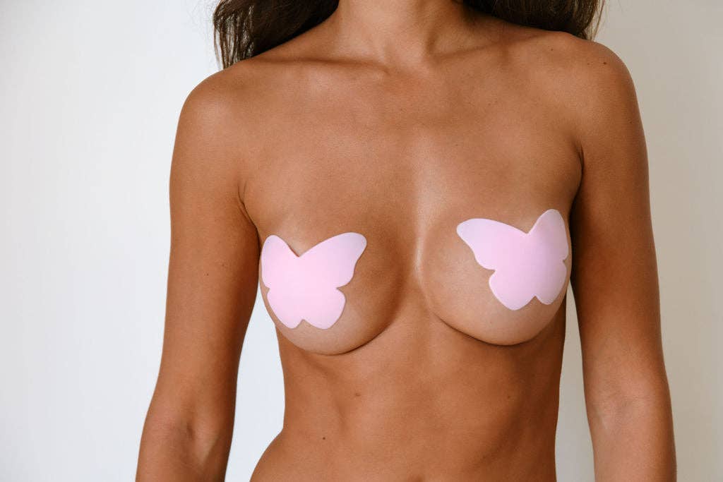 Butterfly Nipple Covers in Pink | Seamless & Reusable