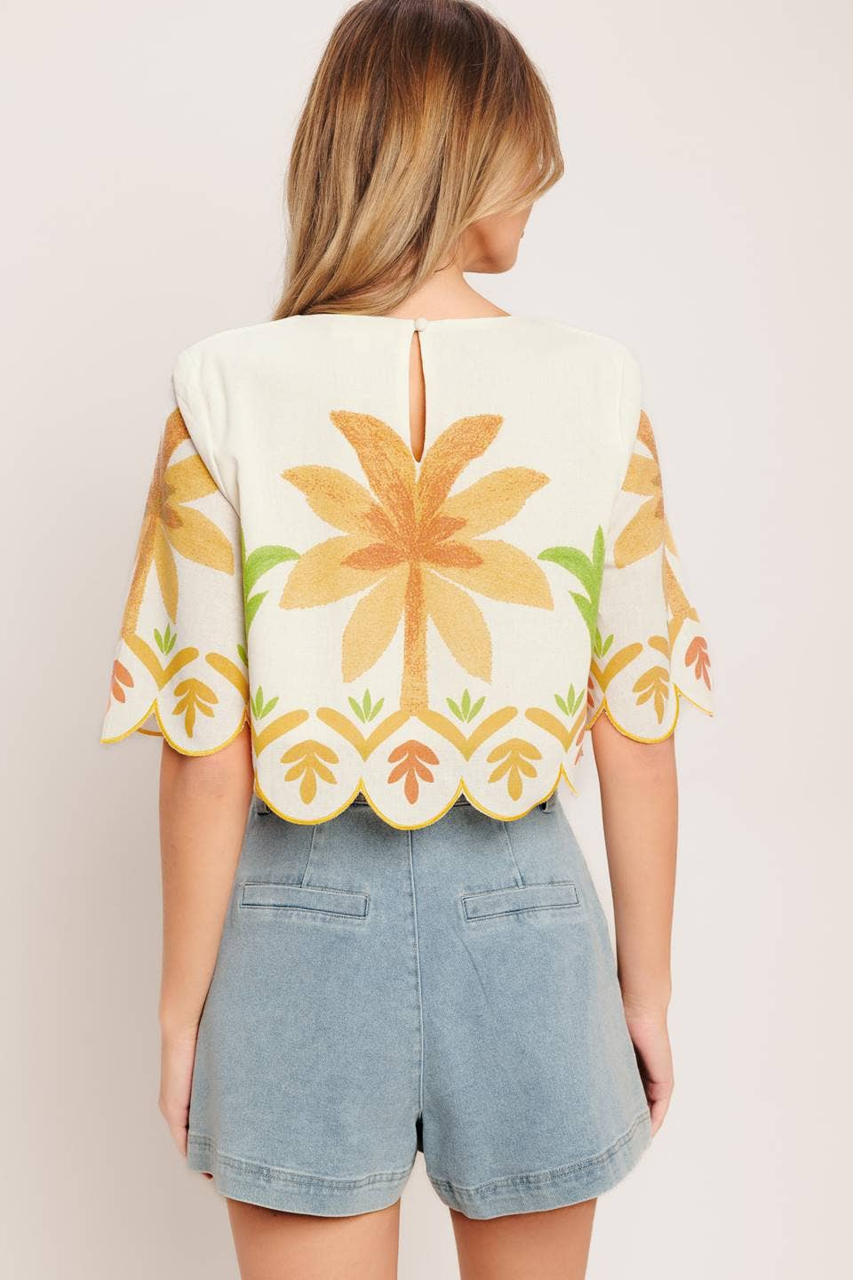 Sunny Palms Crop Top