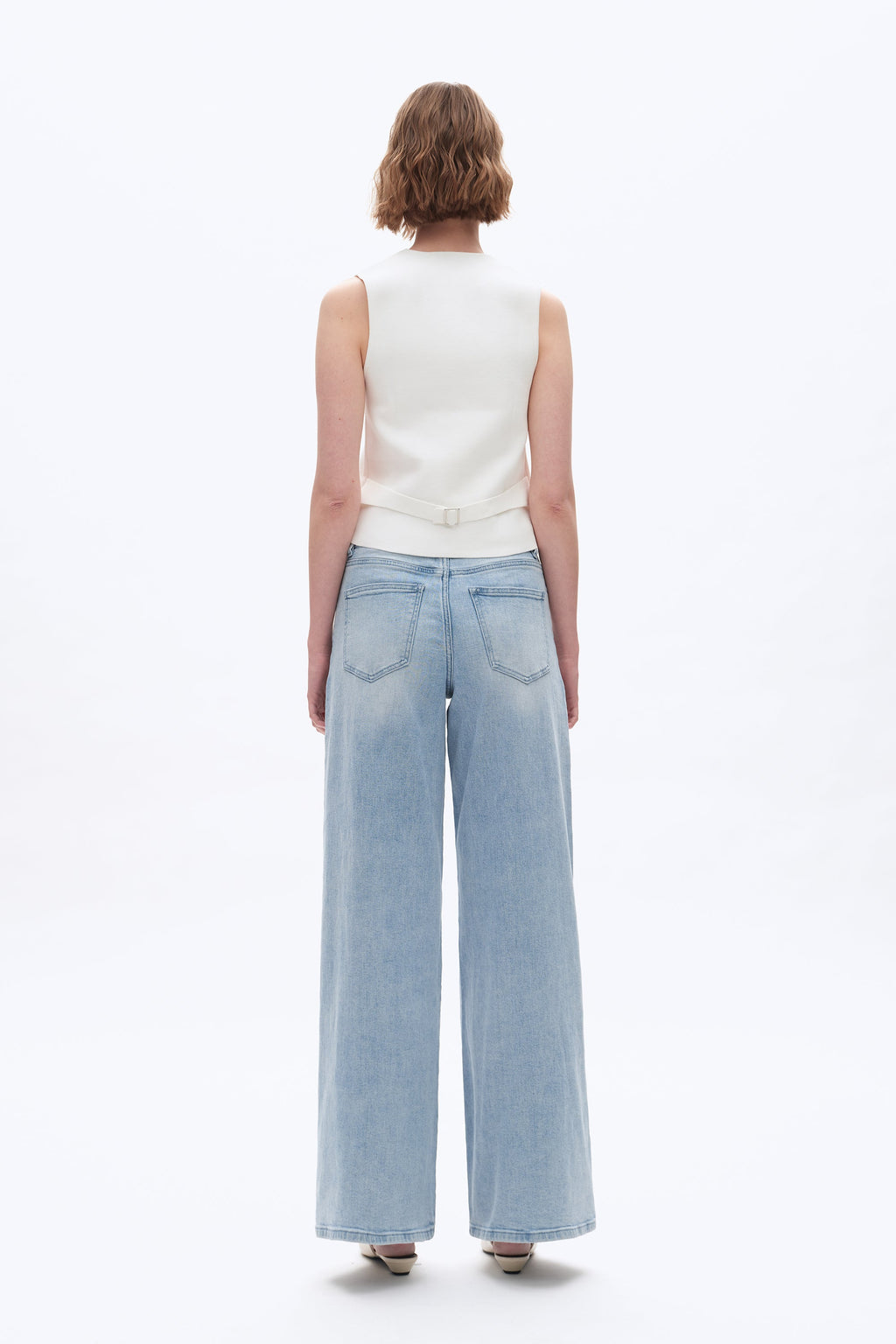 High Rise Drawstring Baggy Jean