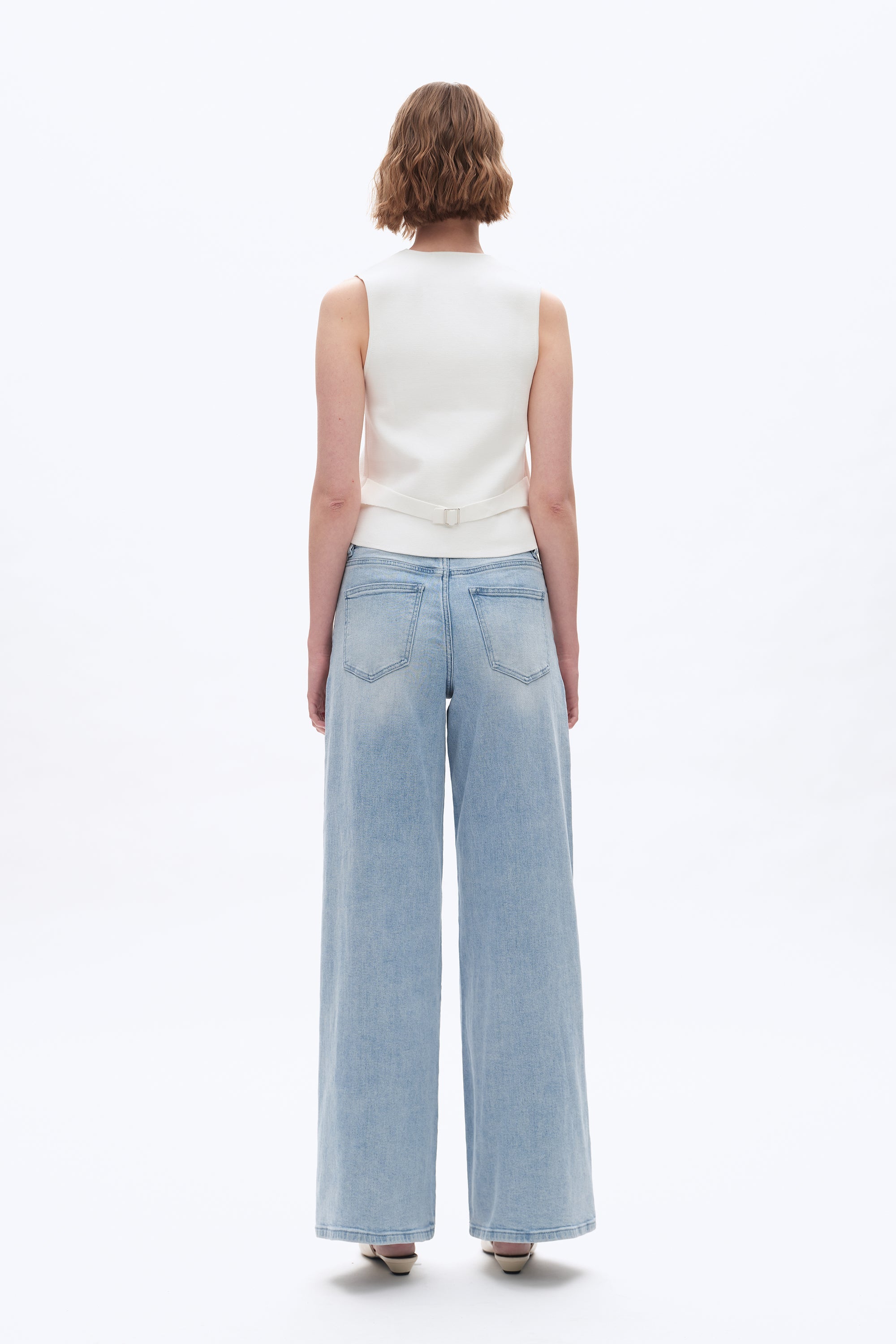 High Rise Drawstring Baggy Jean