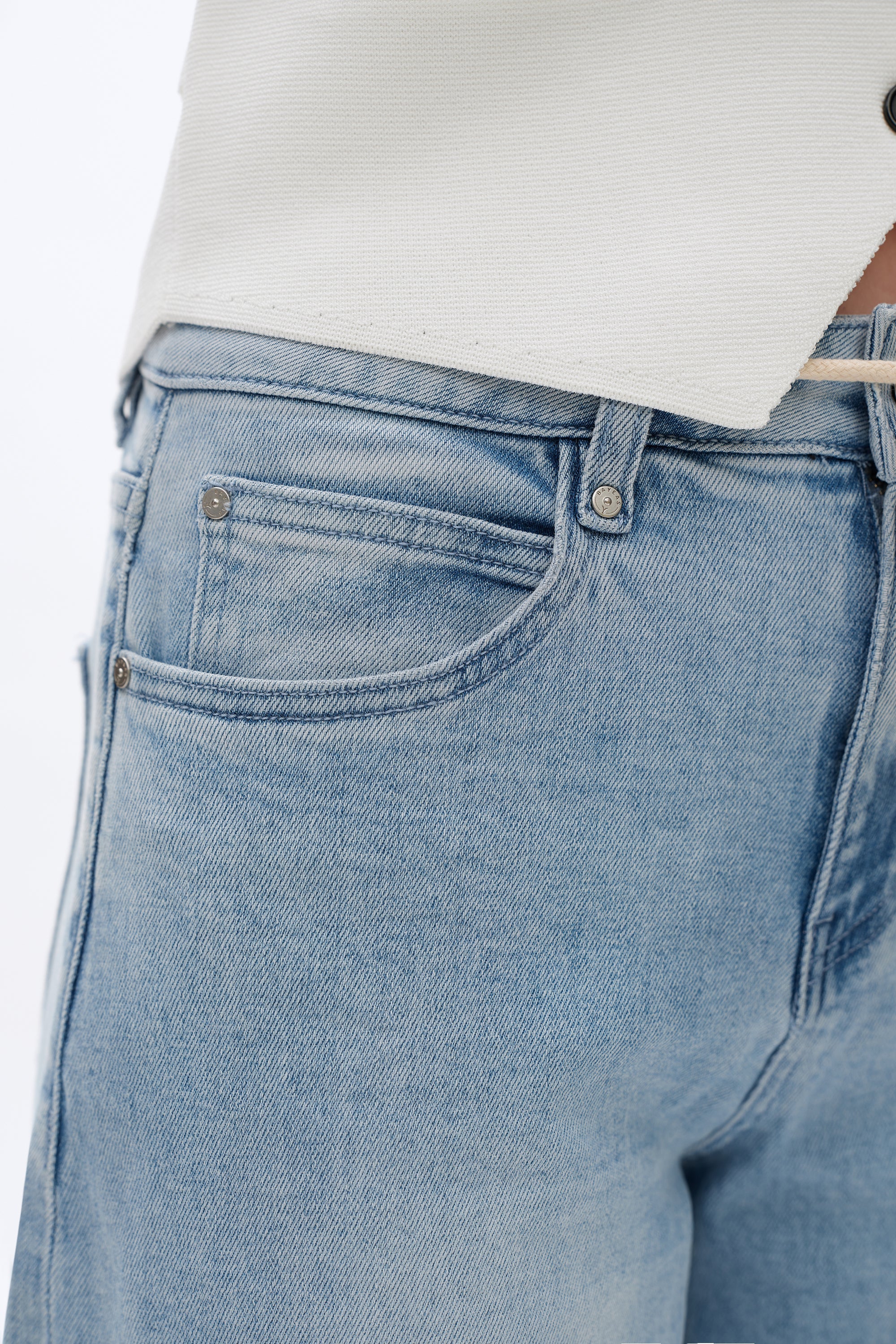 High Rise Drawstring Baggy Jean