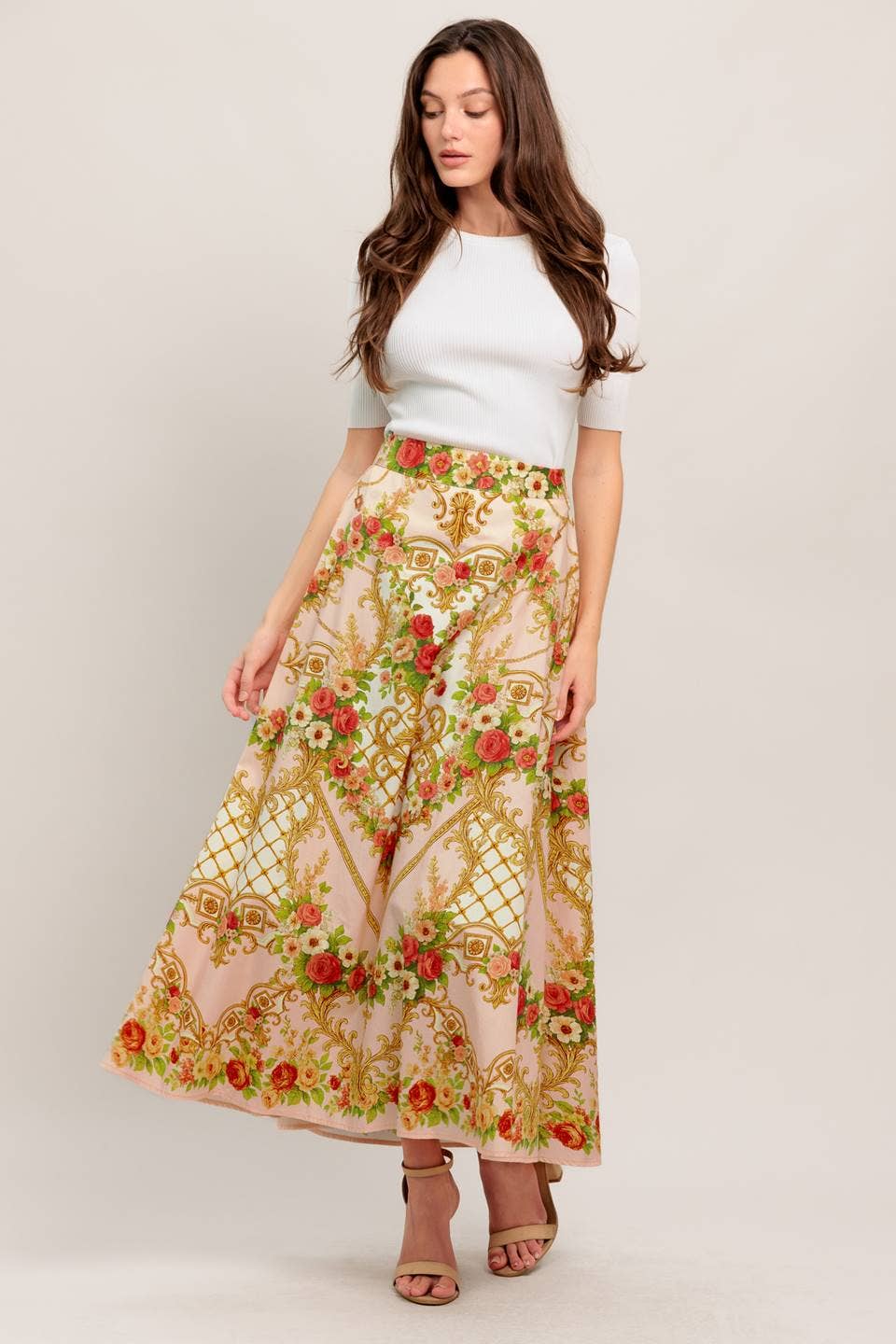 Versailles Bloom Midi Skirt