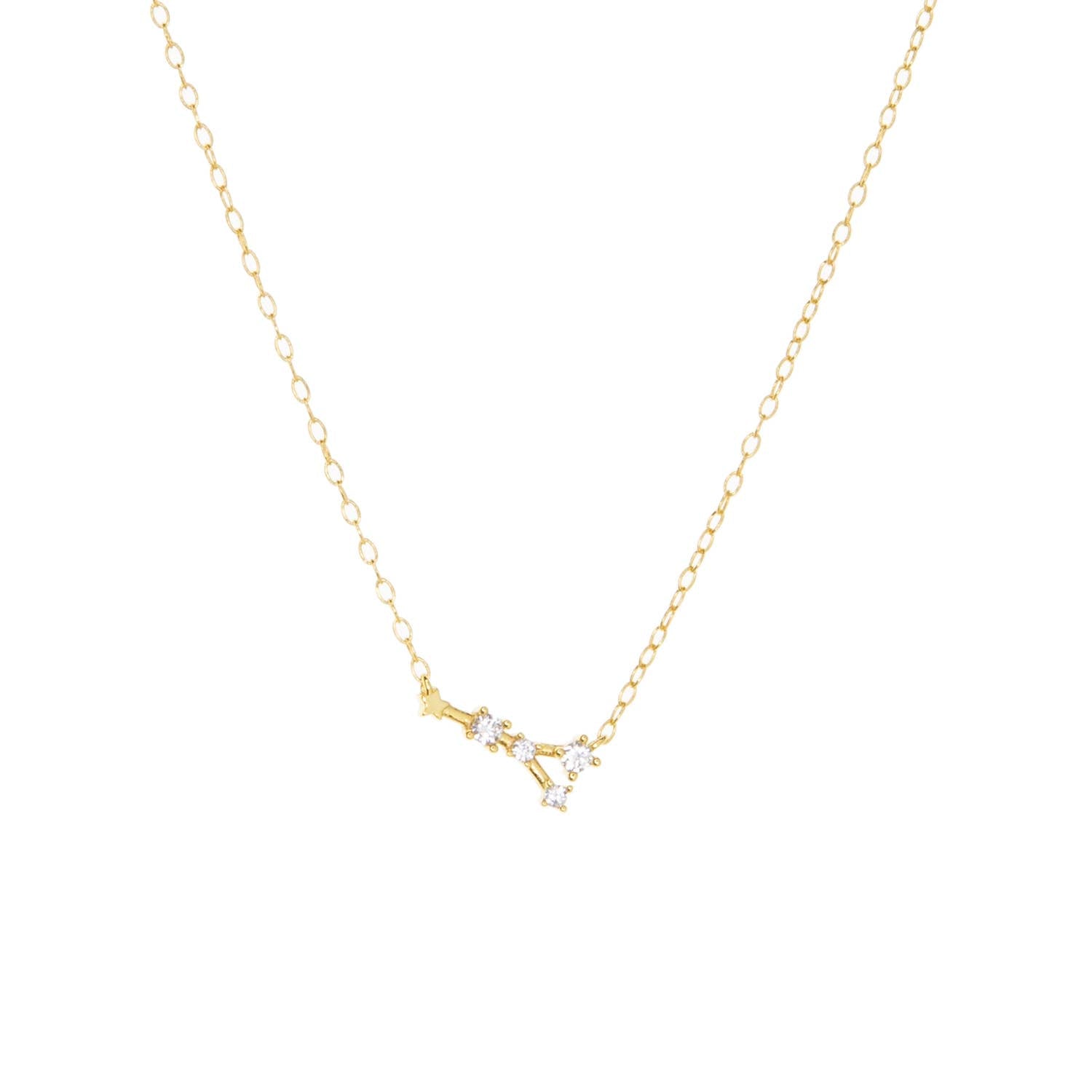 Gold plated zodiac constellation necklace