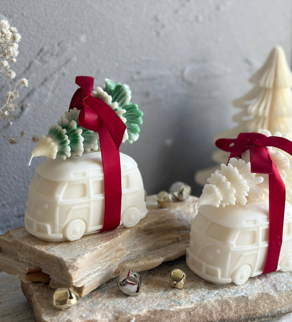 Christmas Tree + Hippie Bus Candle Sets