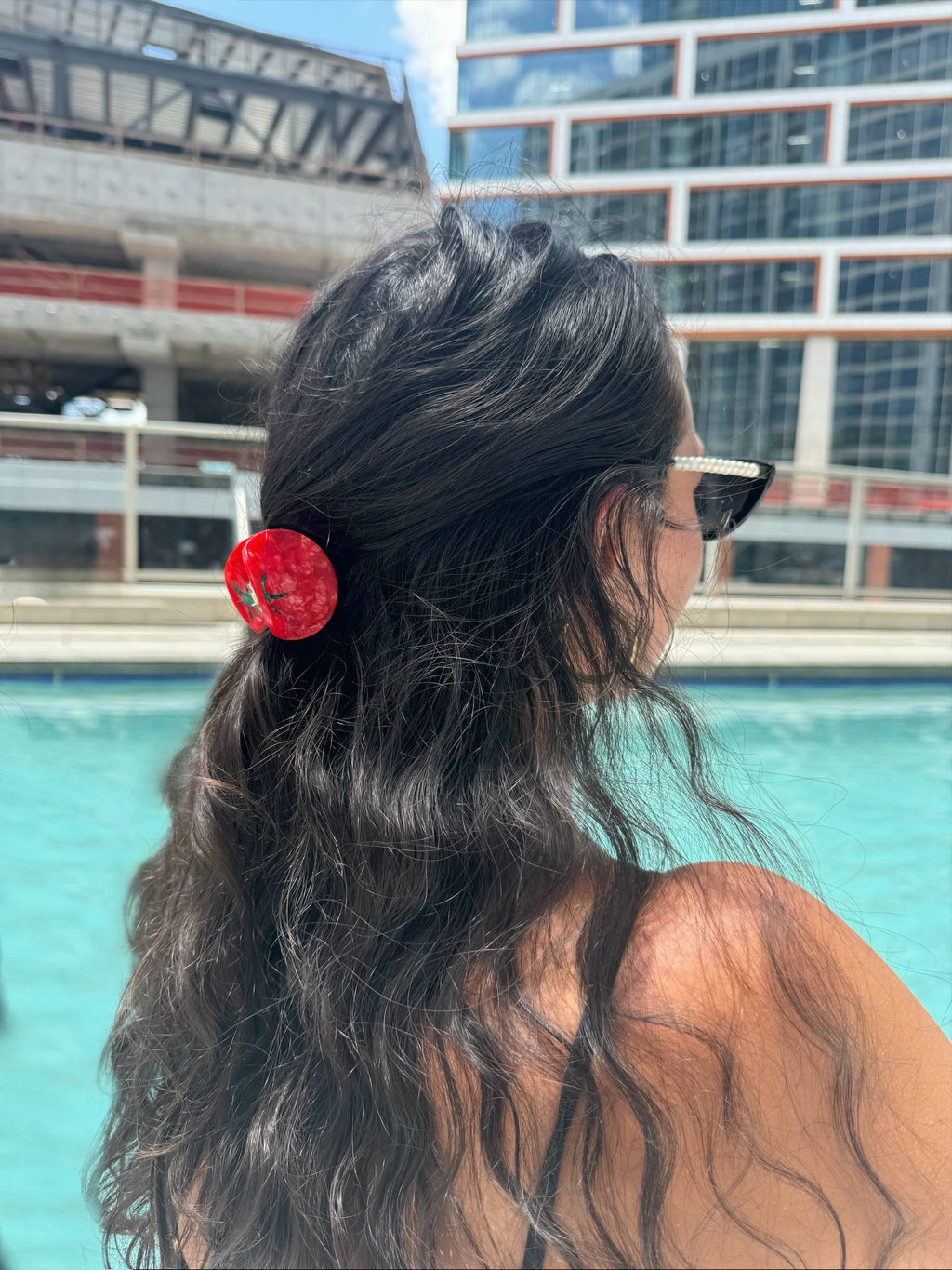 Tomato Claw Clip // Cellulose Acetate 