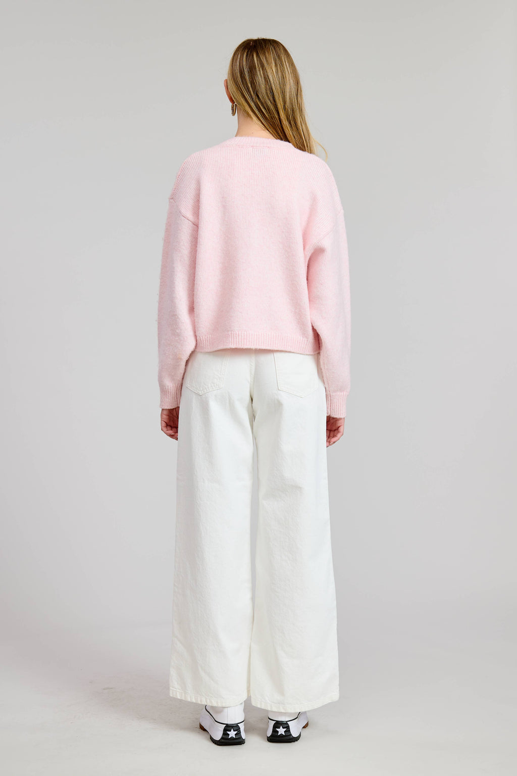 Flat White Flamingo Sweater Pullover