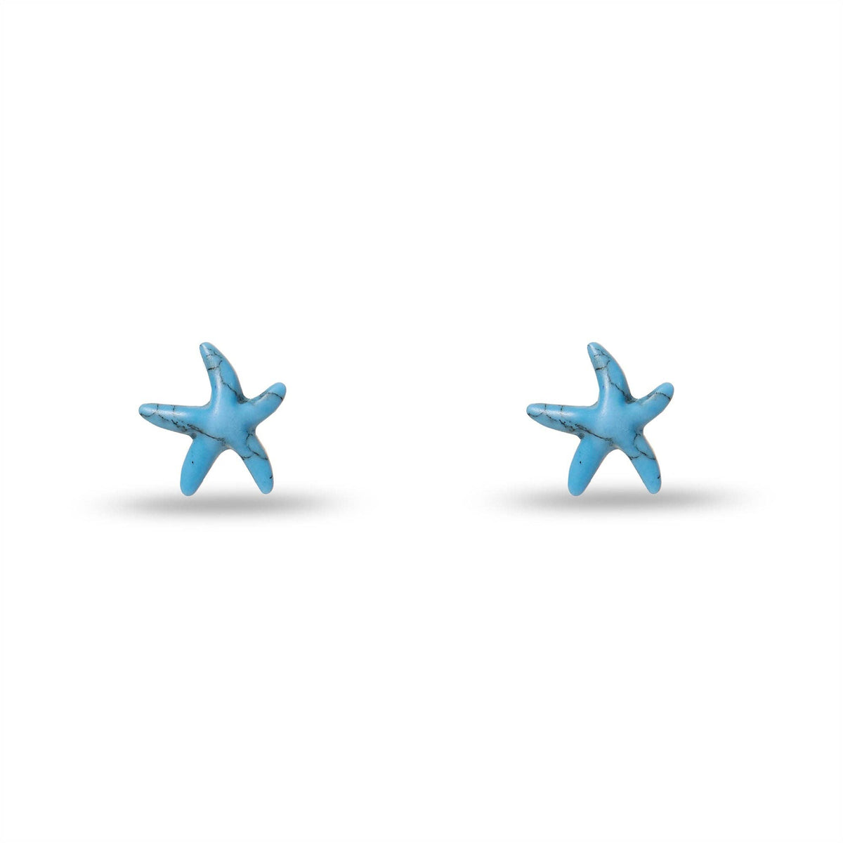 TURQUOISE STARFISH STUD EARRINGS
