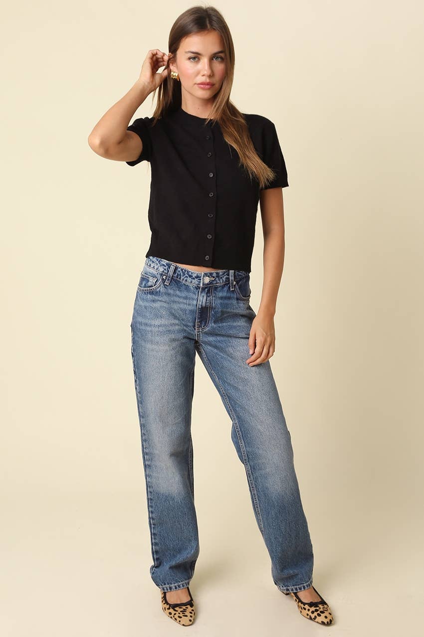 Maddie Short Sleeve Knit Cardigan