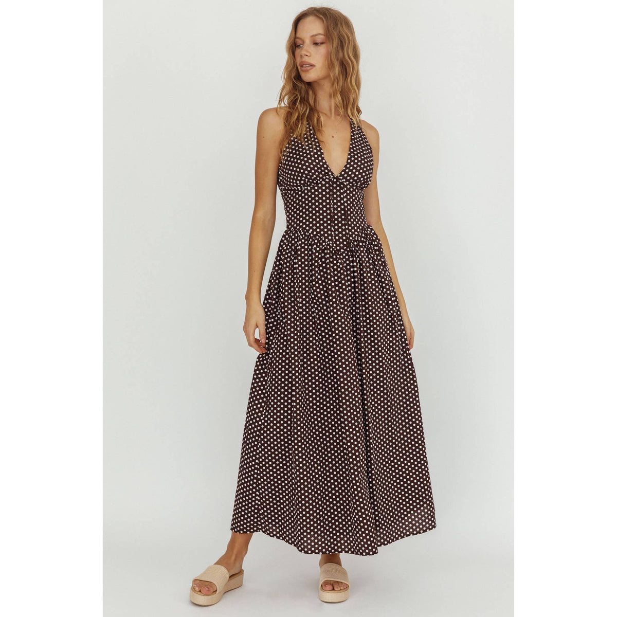 POLKA BREEZE MAXI DRESS