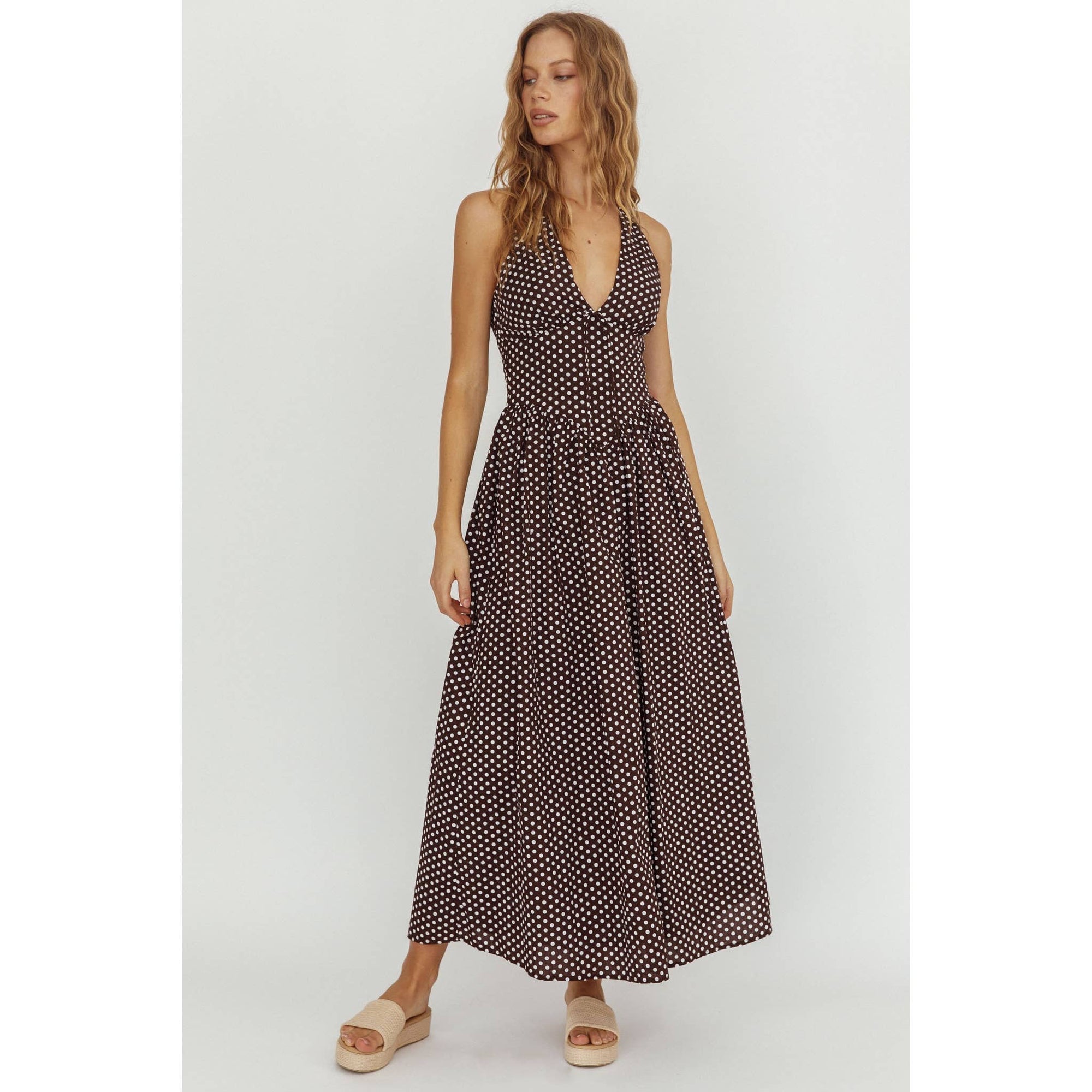 POLKA BREEZE MAXI DRESS