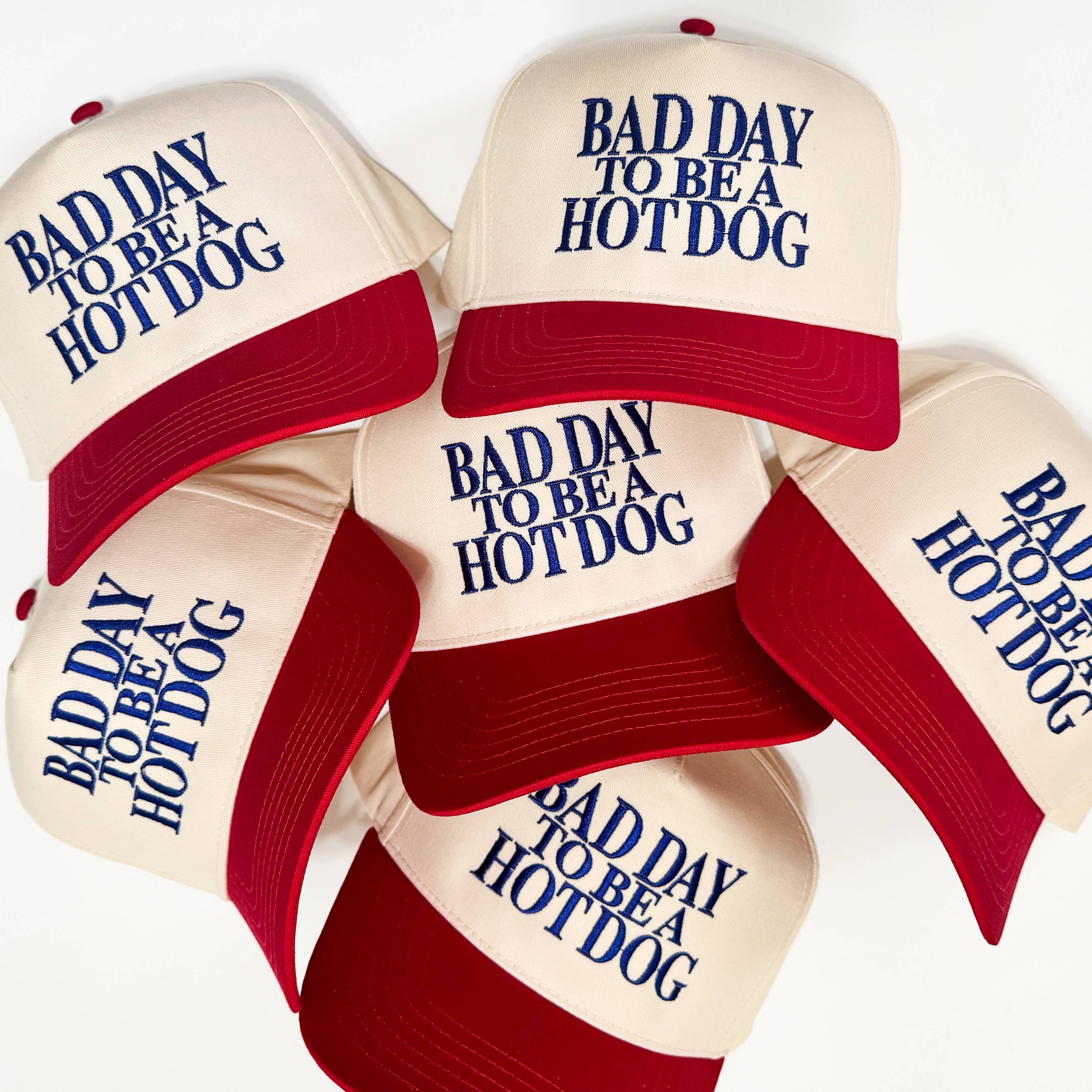 Bad Day to Be a Hot Dog Vintage Embroidered Trucker Hat