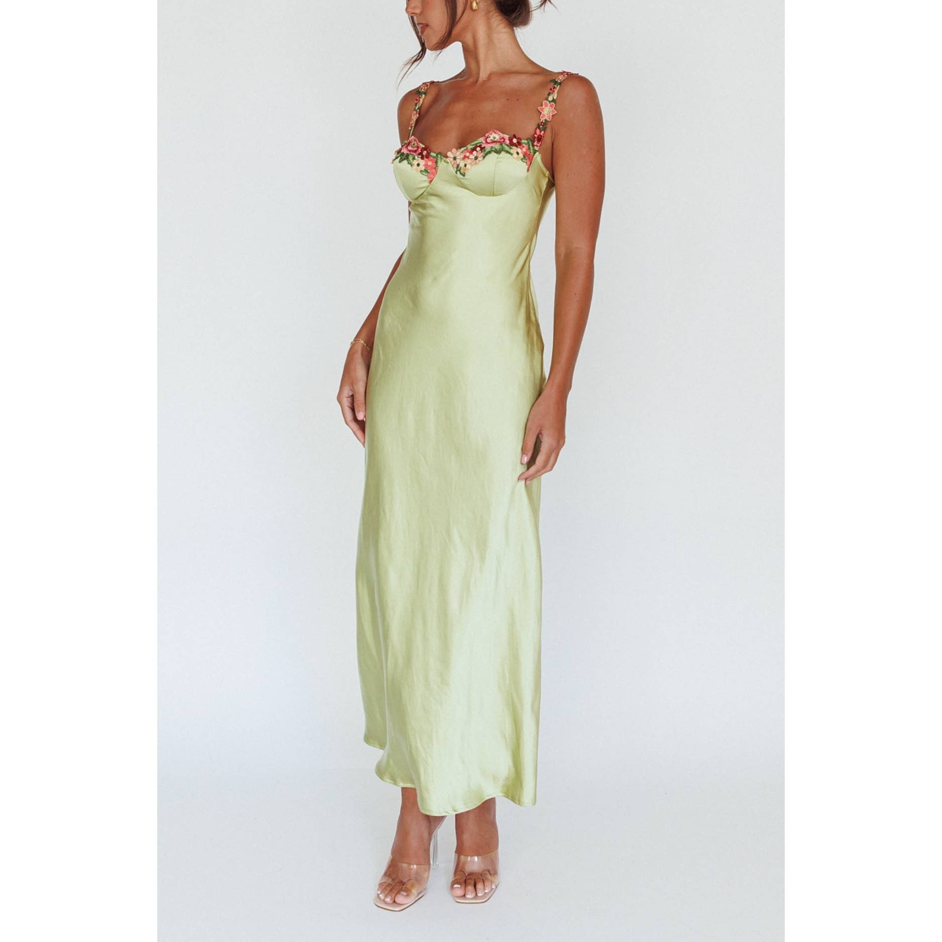 Flower Detailed Maxi Dress