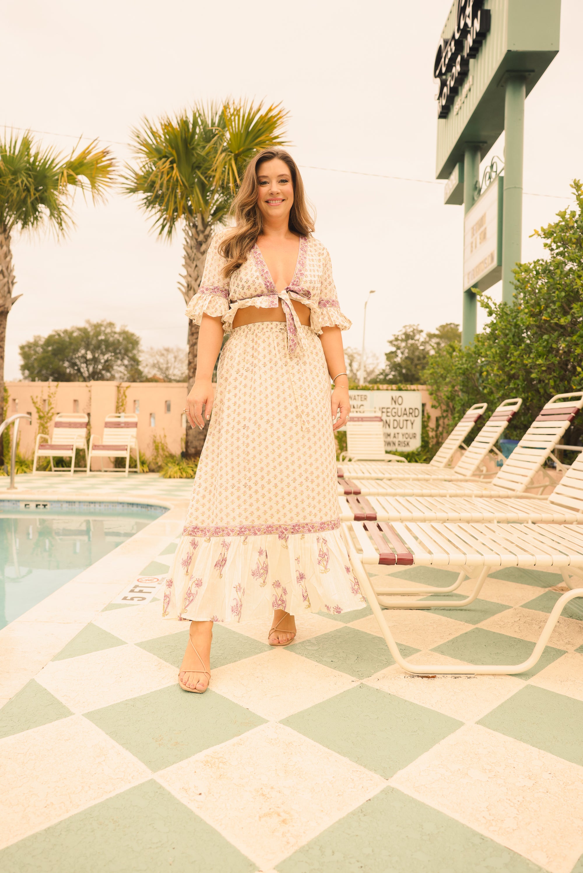 Lurex Top and Skirt: Matching Set