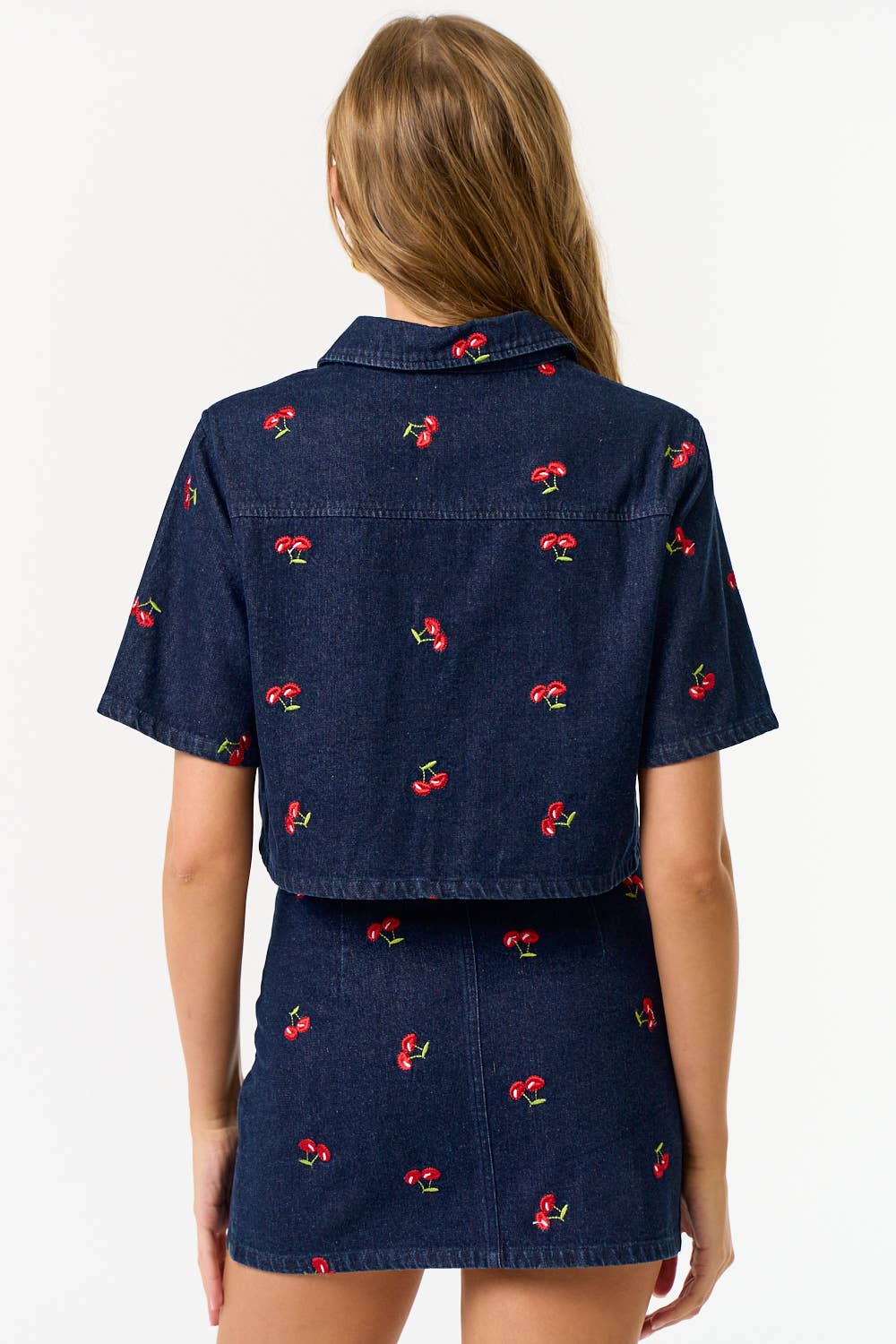 Cherry Denim Top