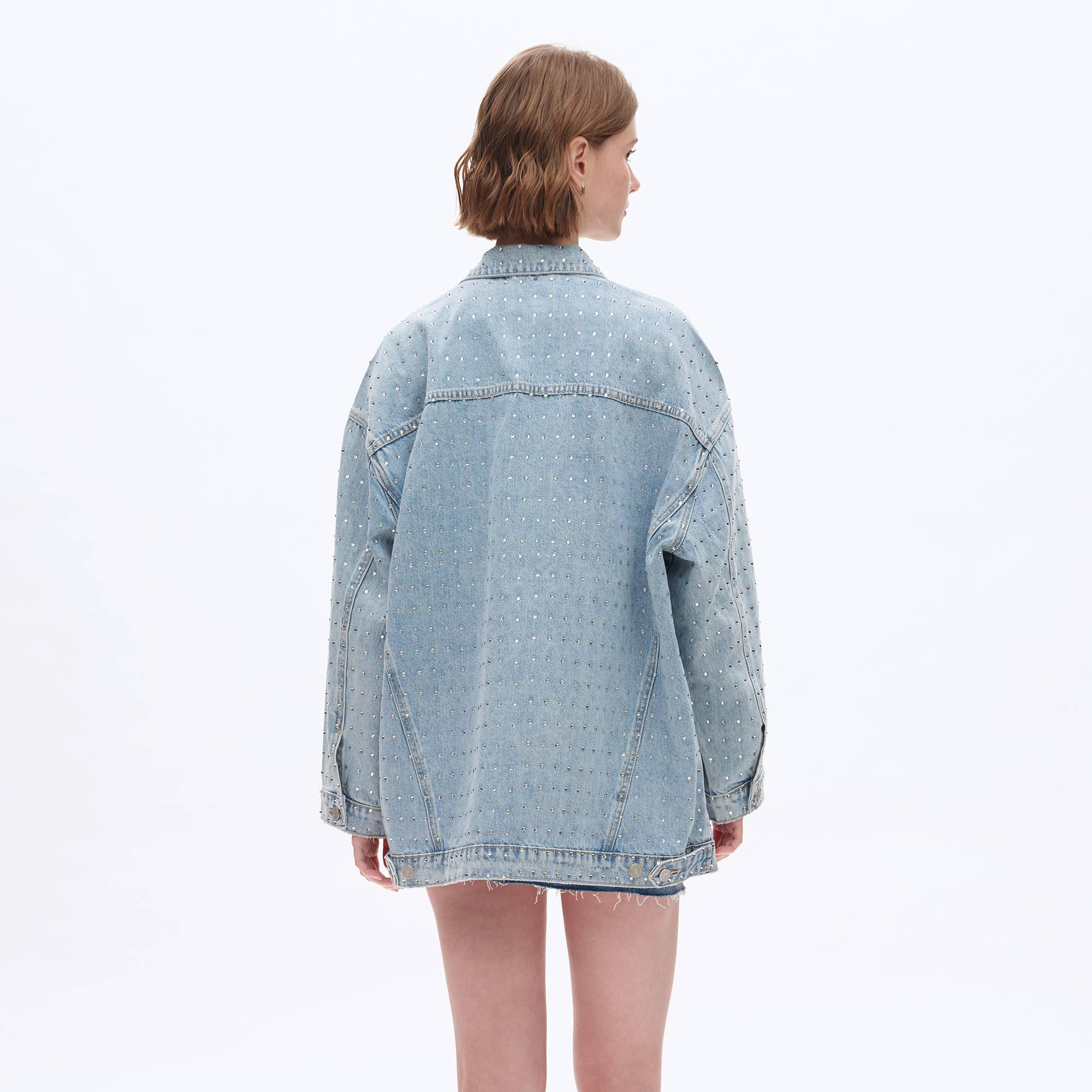 Long Sleeve Embellished Denim Jacket