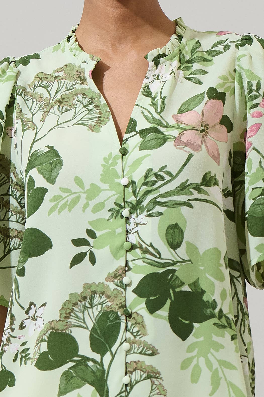 Zane Floral Bryn Button Blouse