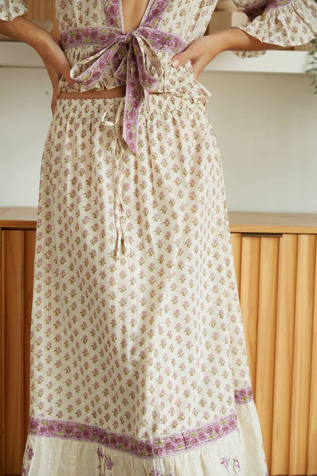 Lurex Top and Skirt: Matching Set
