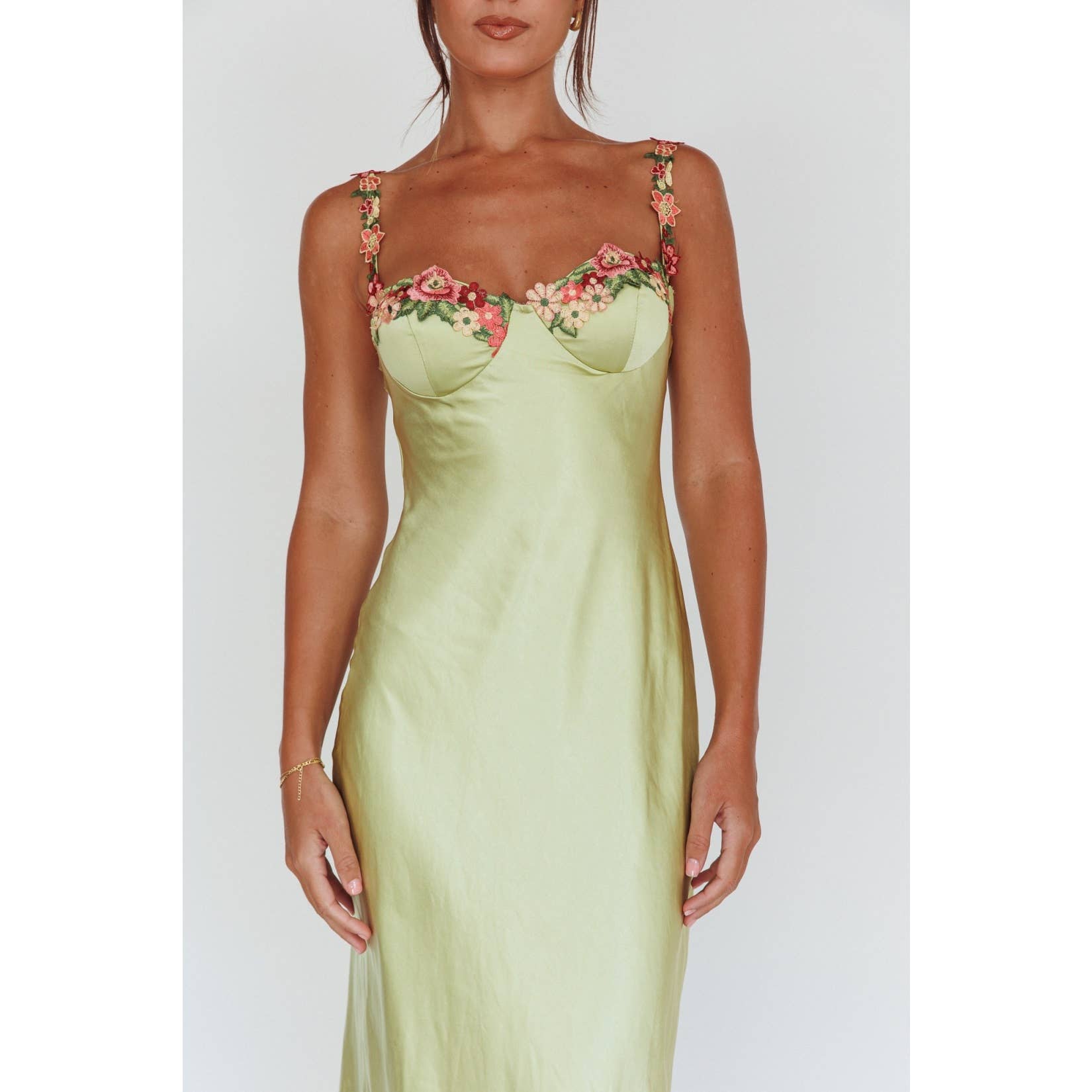 Flower Detailed Maxi Dress