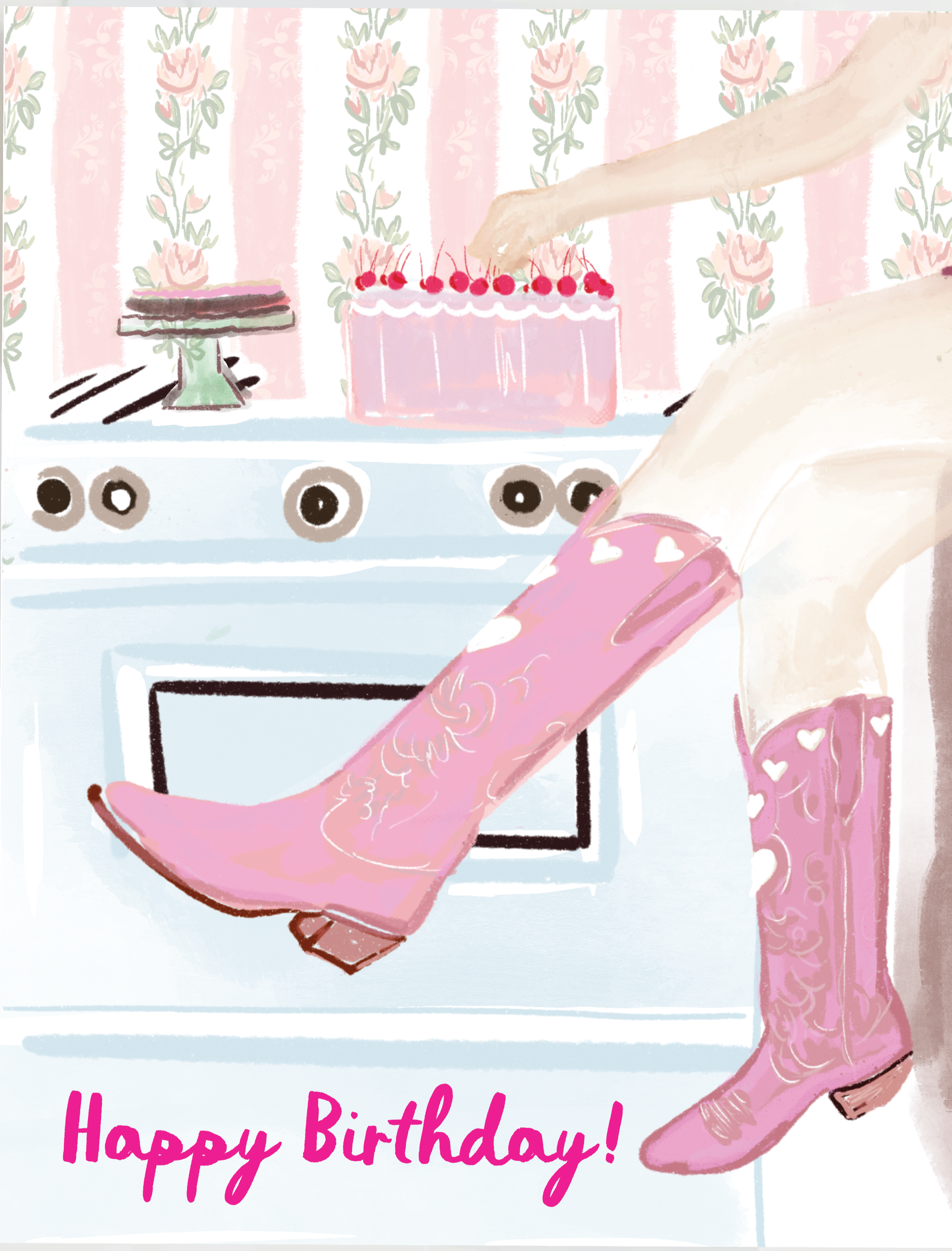 COWGIRL BIRTHDAY -Note Card