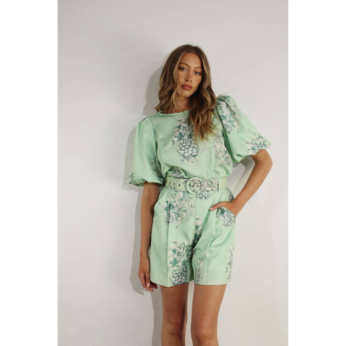 Linen Top & Short Set