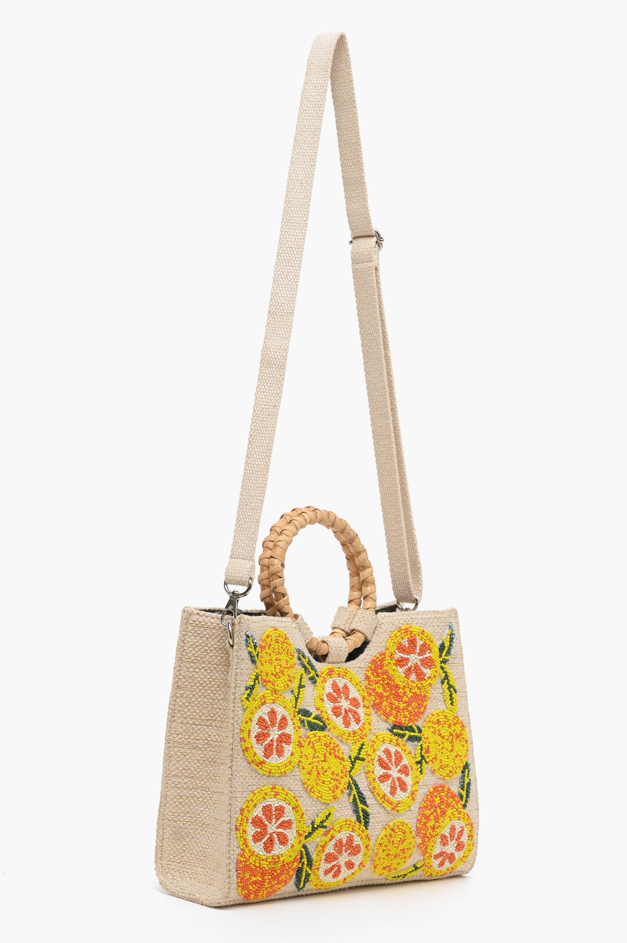 Orange Beaded shoulder bag