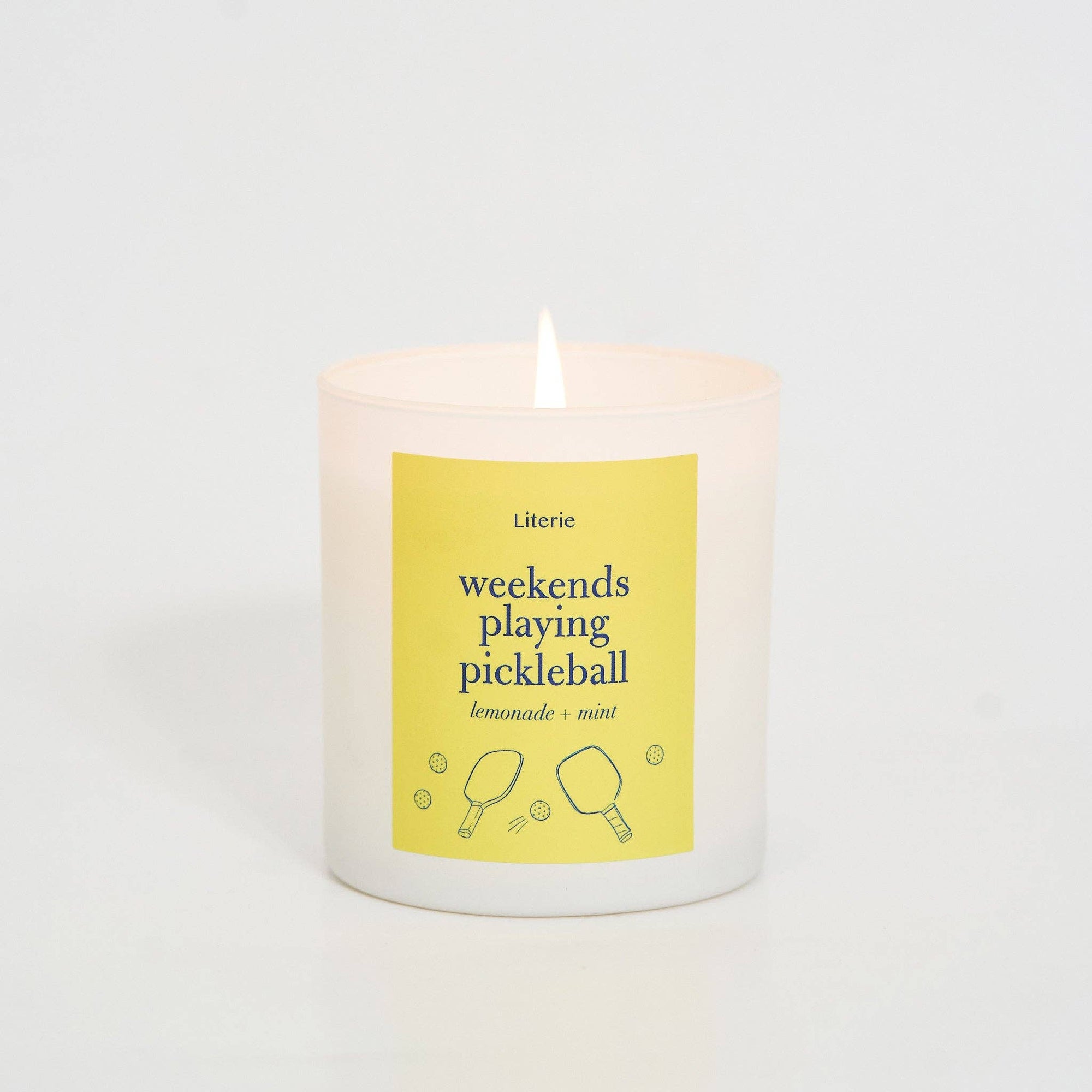 Weekends Playing Pickleball Candle