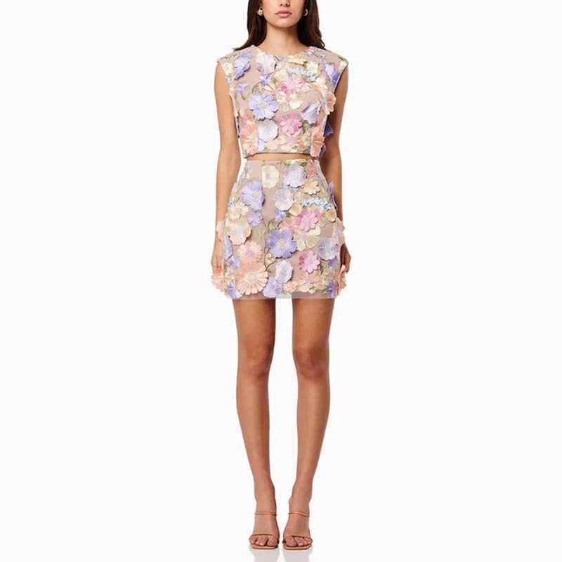 Floral Embroidered Set
