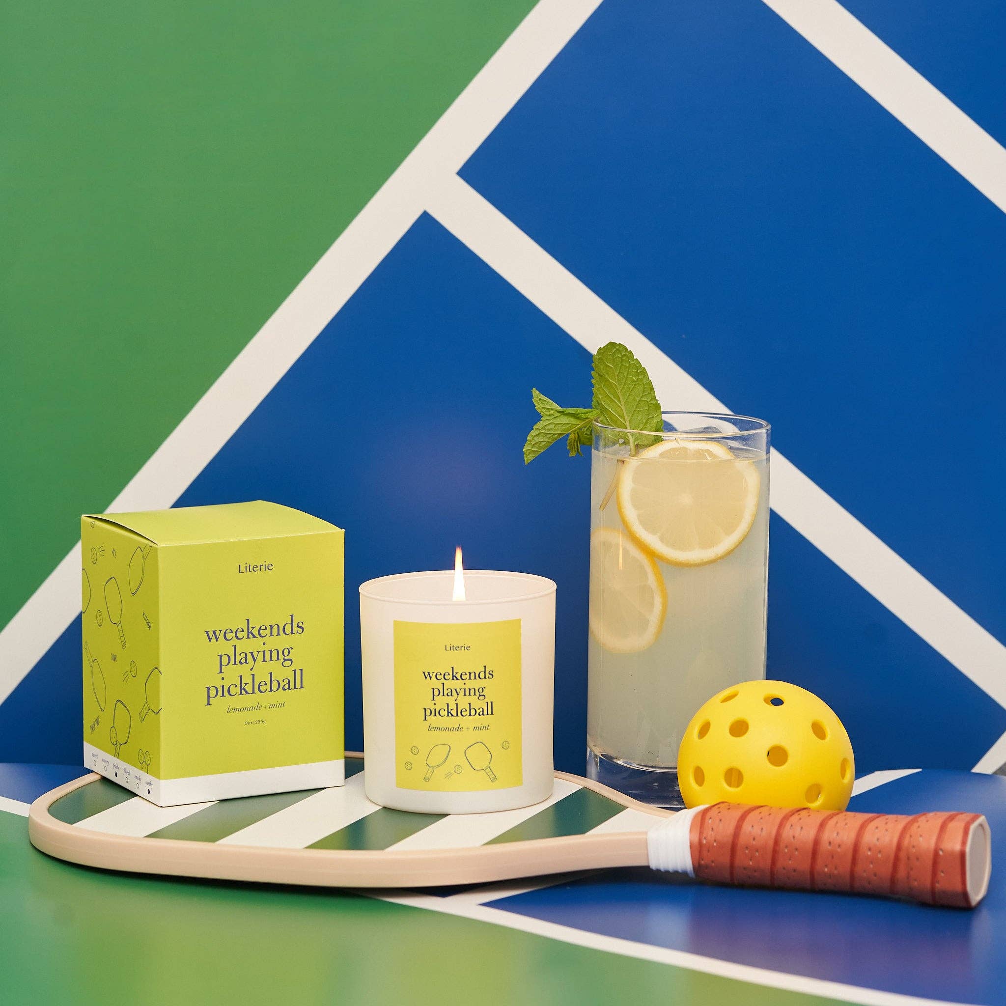 Weekends Playing Pickleball Candle
