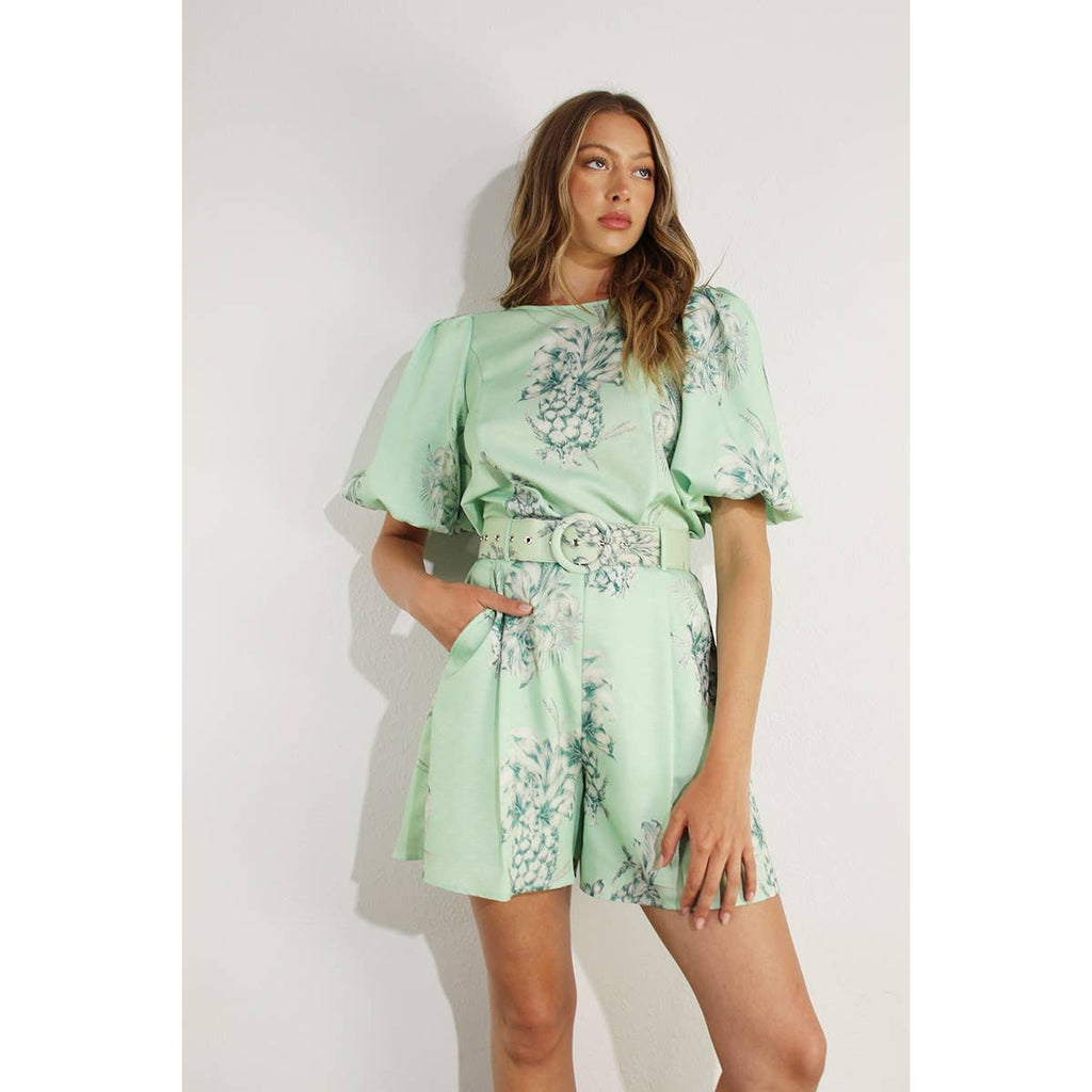 Linen Top & Short Set