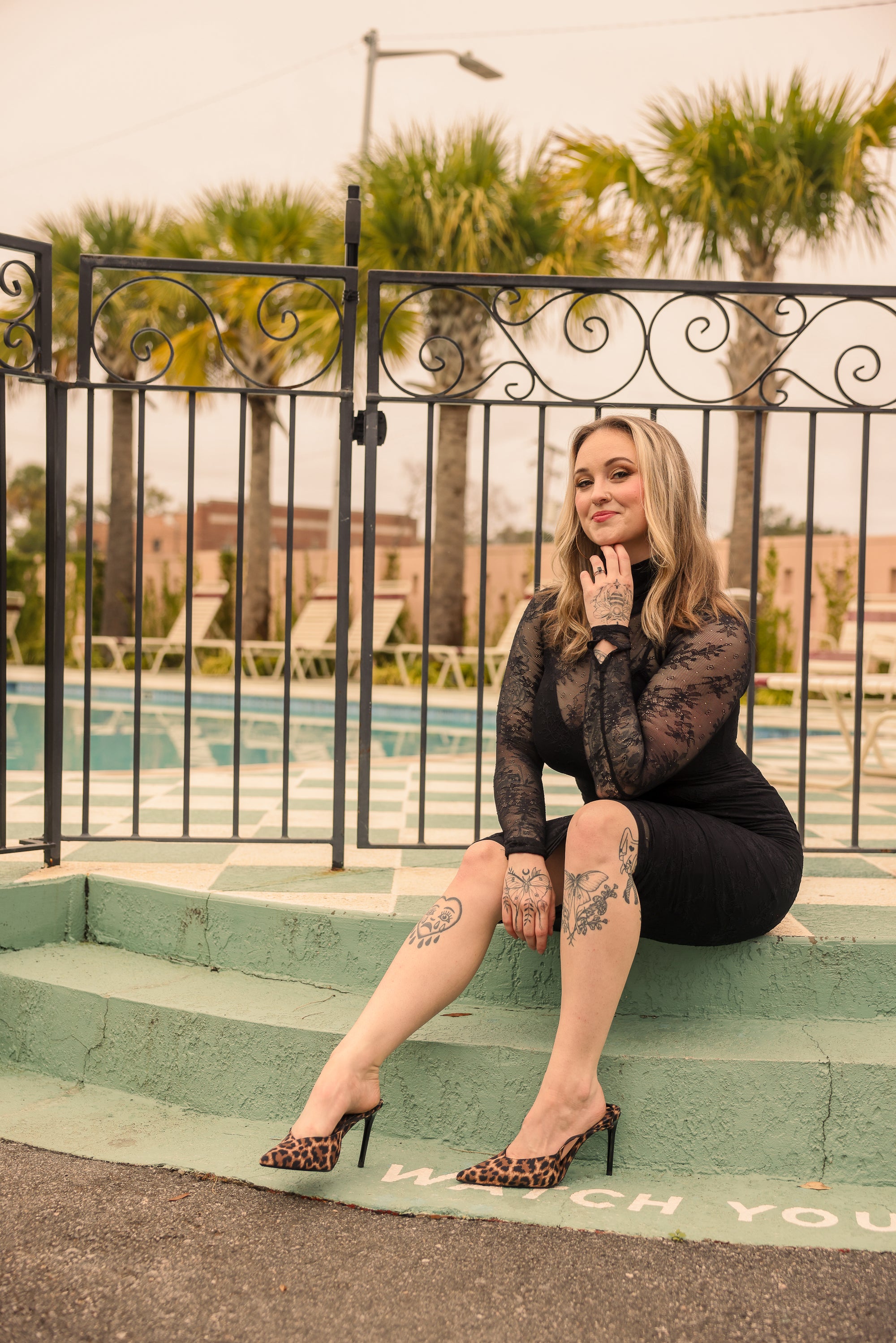 Shailene Lace Dress - Noir