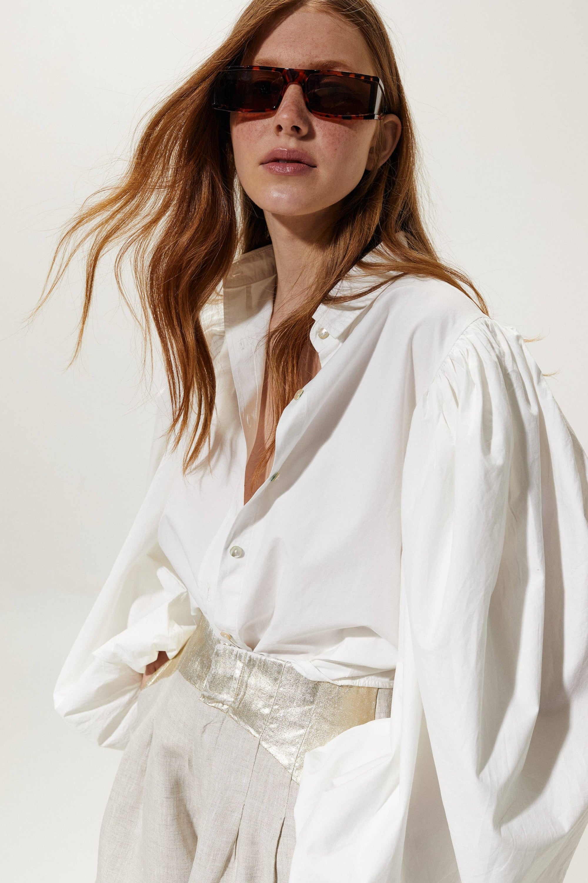 Samba Cotton Poplin Shirt - White