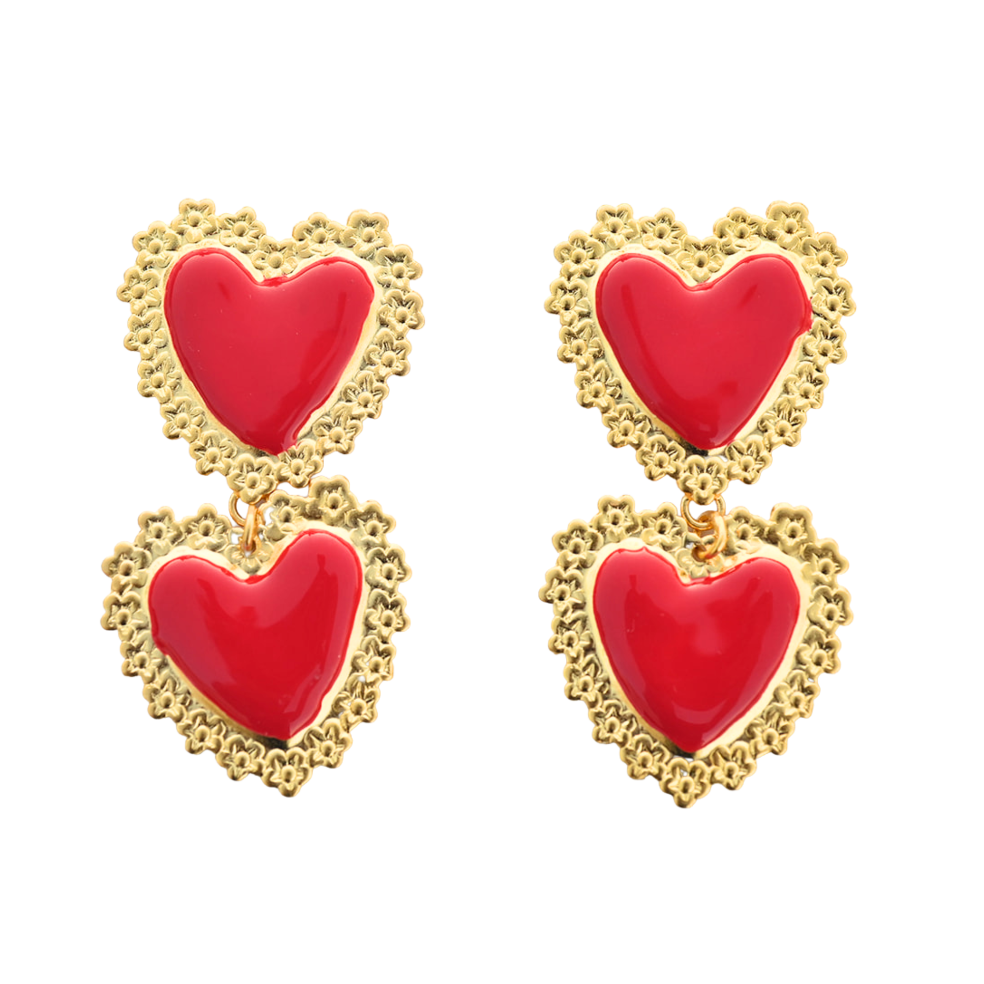 Red Heart Earrings