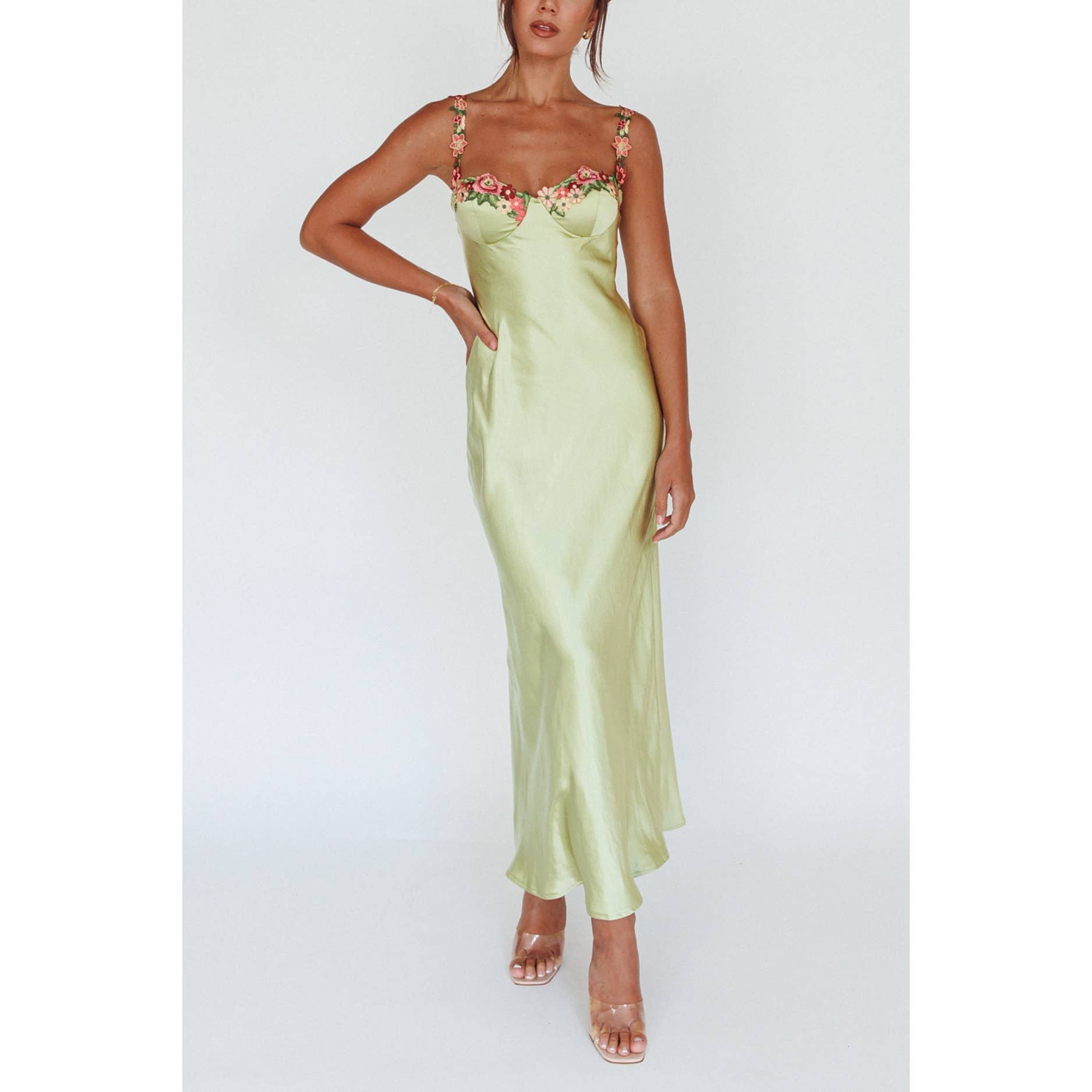 Flower Detailed Maxi Dress