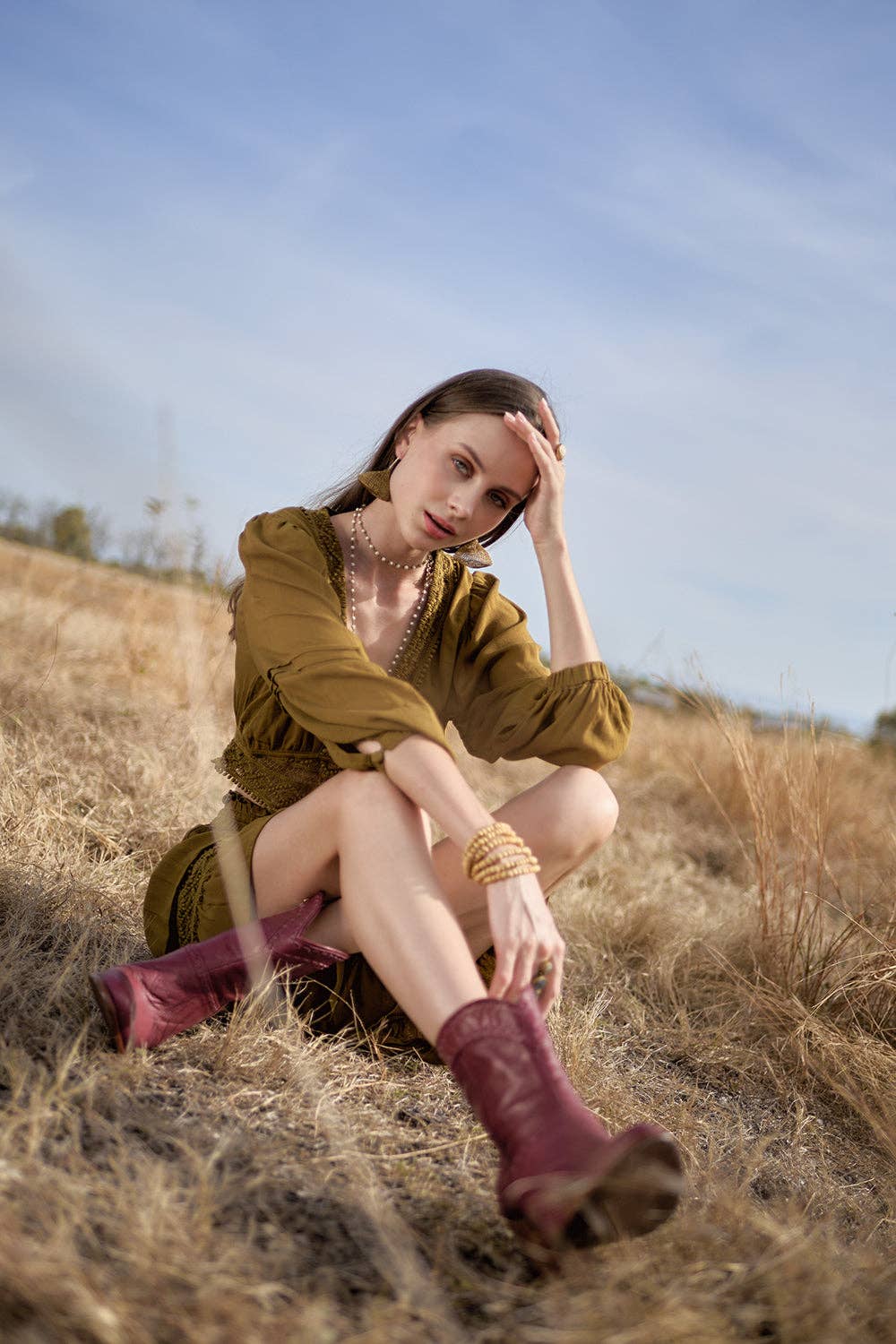 Vivianne Boots - Maroon